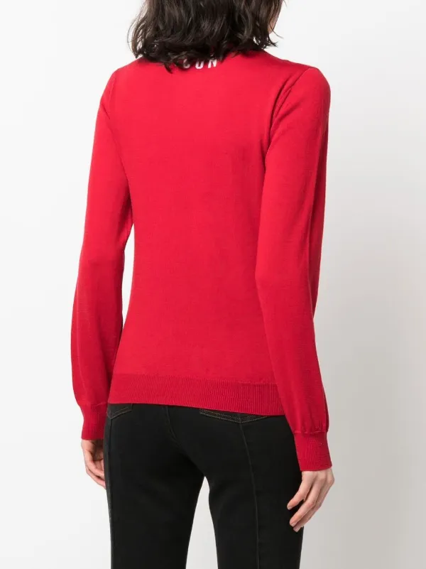 DSQUARED2 Icon Dog Pullover Rot FARFETCH DE