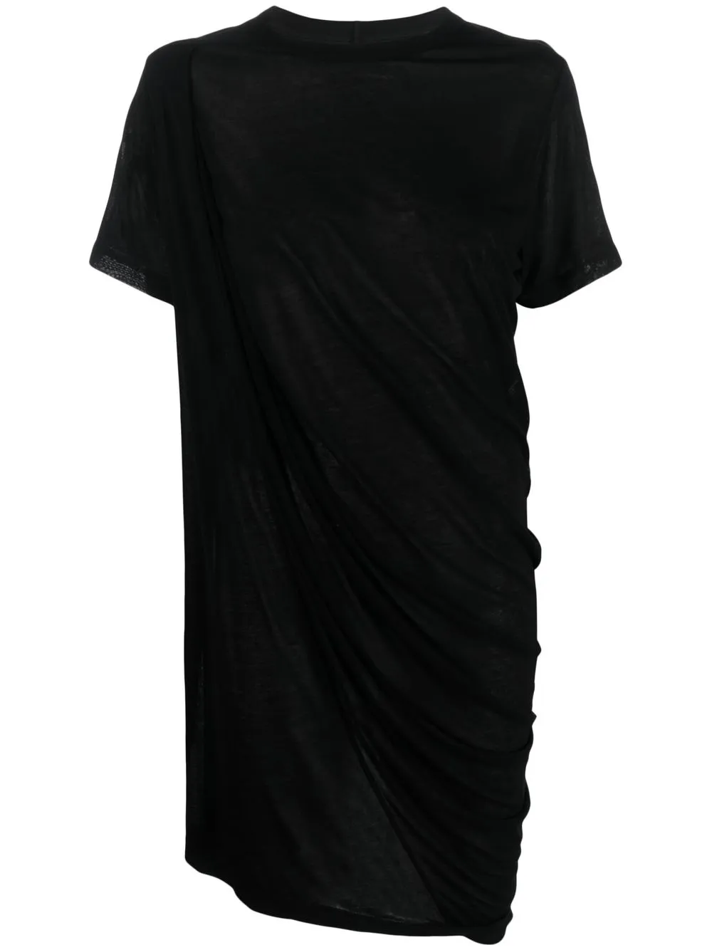 

Rick Owens playera asimétrica drapeada - Negro