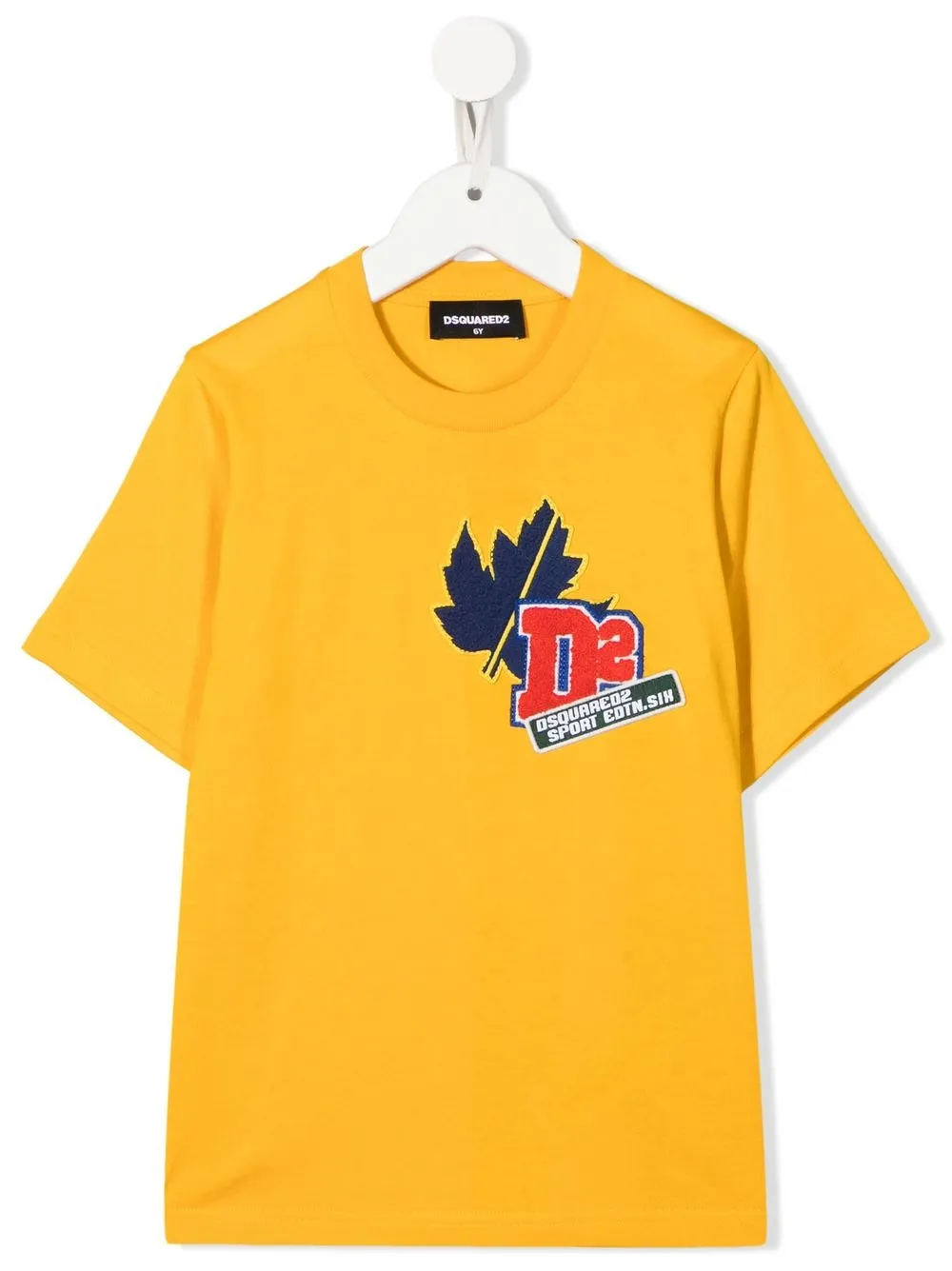 

Dsquared2 Kids logo-patch short-sleeve T-shirt - Yellow