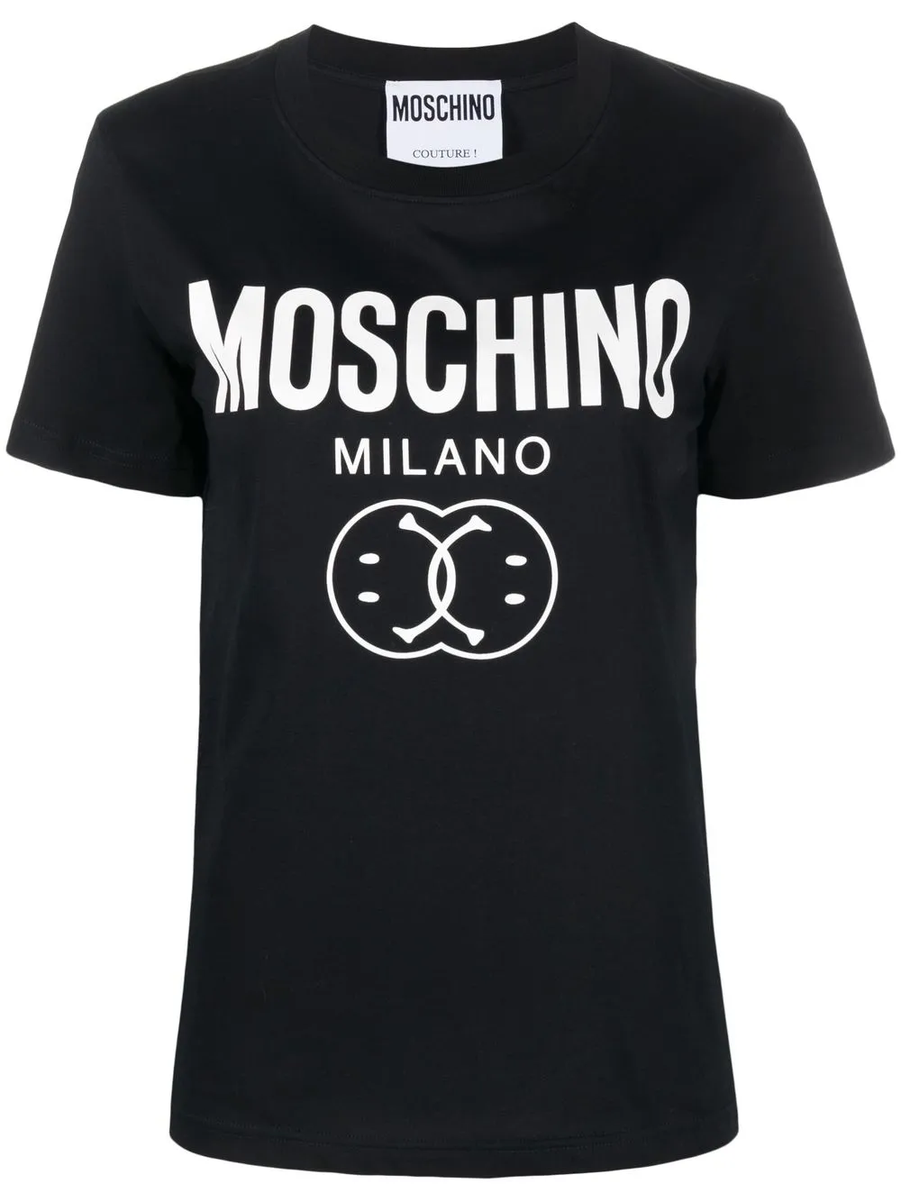 

Moschino smiley faces logo-print T-shirt - Black