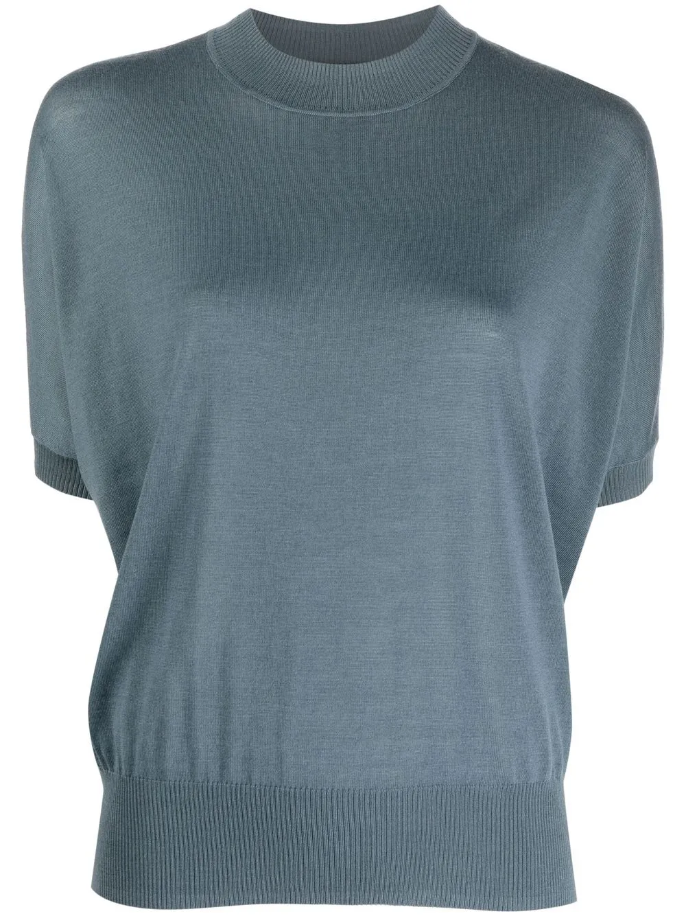 

Odeeh short-sleeve virgin wool jumper - Blue