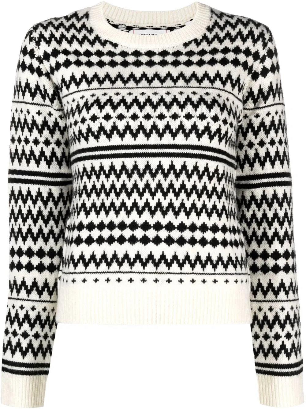 

Chinti and Parker fair-isle crew neck jumper - White