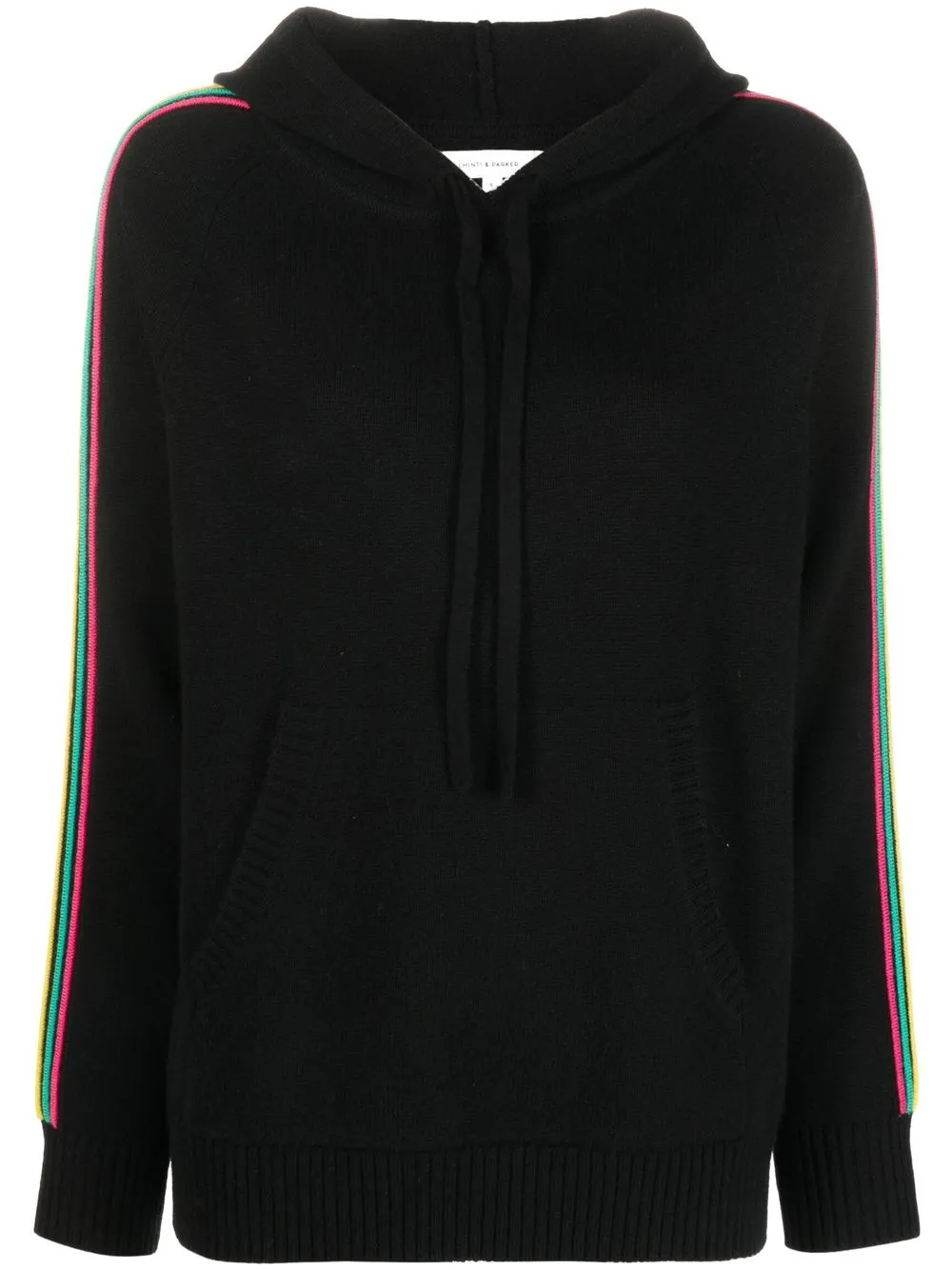 

Chinti and Parker side stripe-print detail hoodie - Black