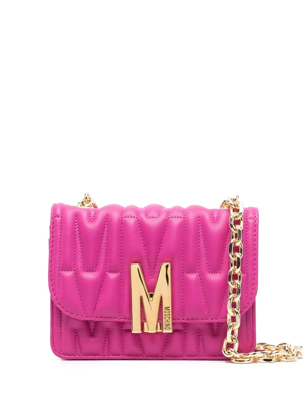 

Moschino bolsa de hombro capitonada con logo M - Rosado