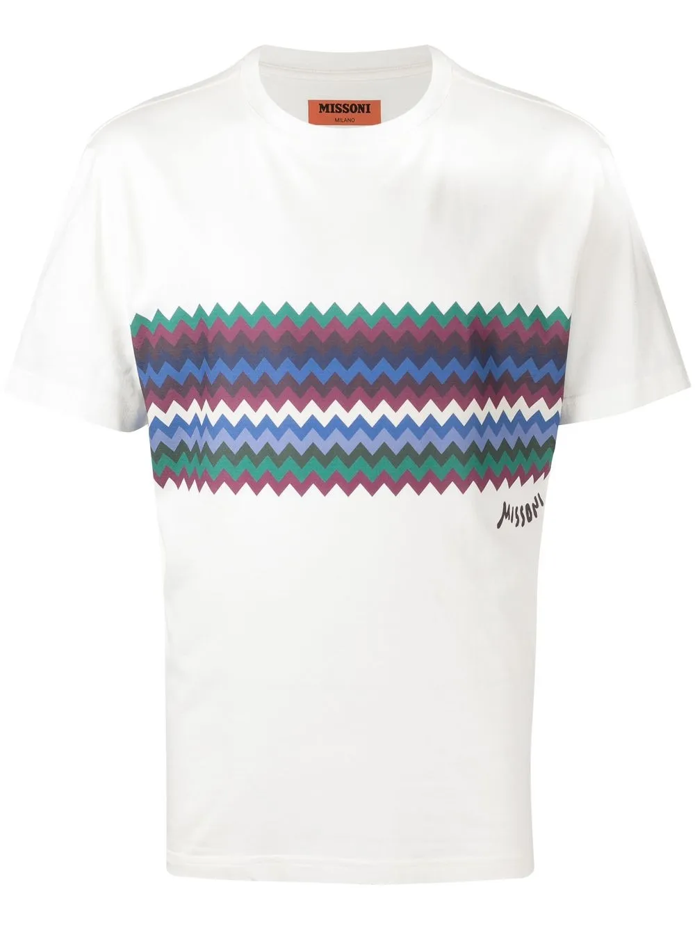 

Missoni chevron-print cotton T-Shirt - White