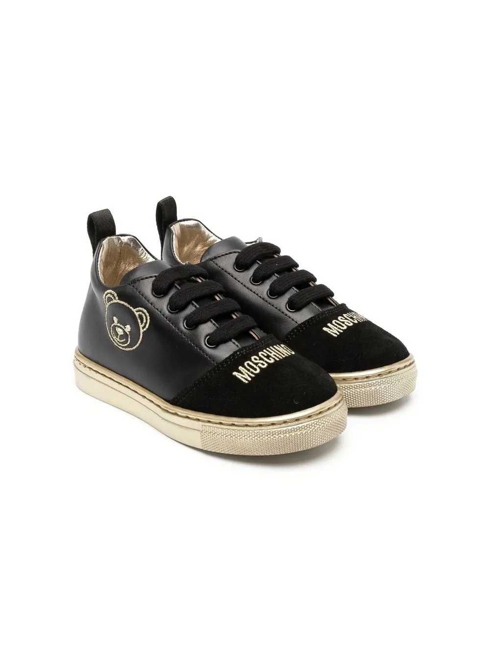 

Moschino Kids embroidered-logo Teddy Bear sneakers - Black