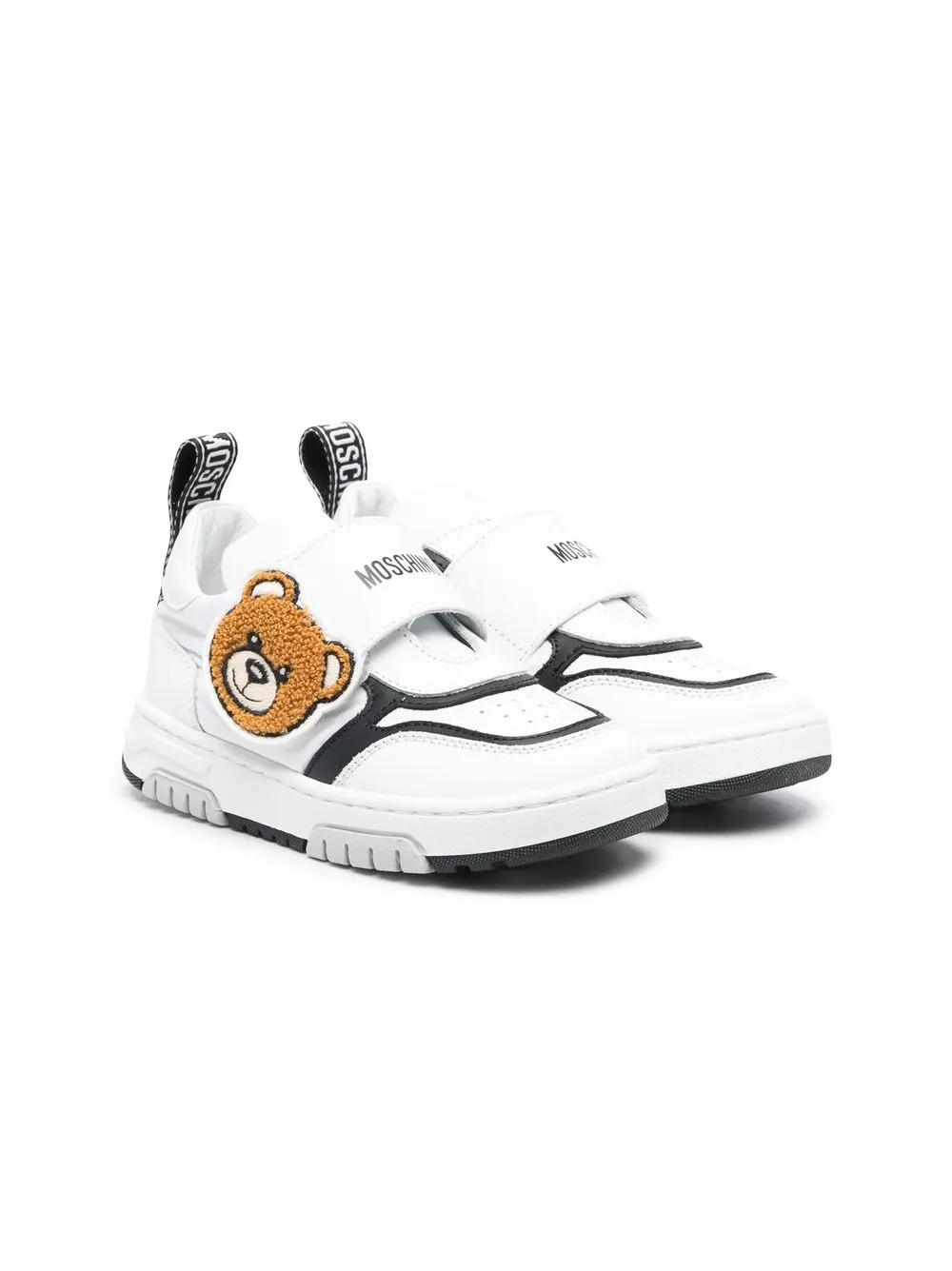 

Moschino Kids tenis con motivo Teddy BEar - Blanco