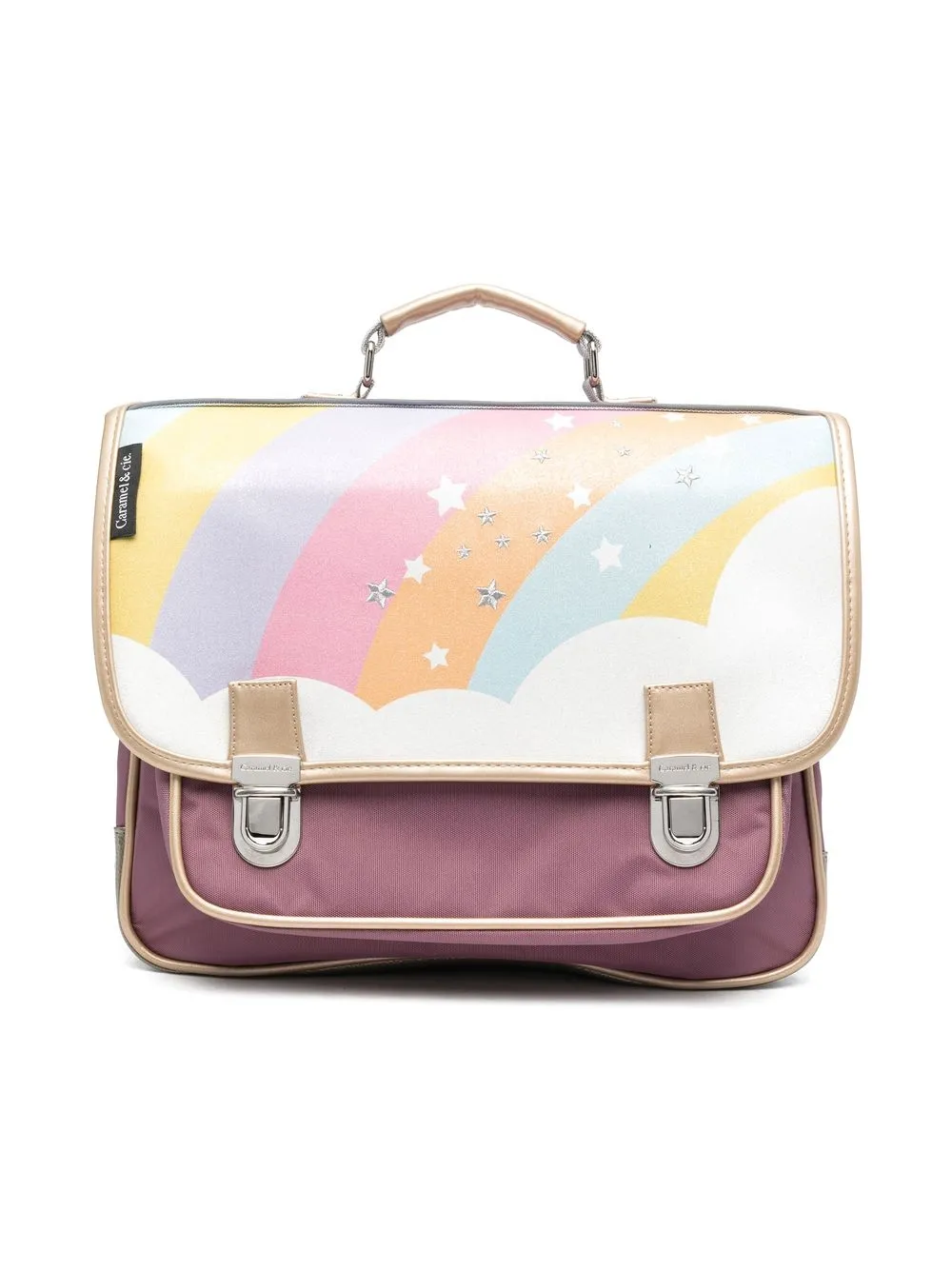 

Caramel star-embroidered rainbow backpack - Pink