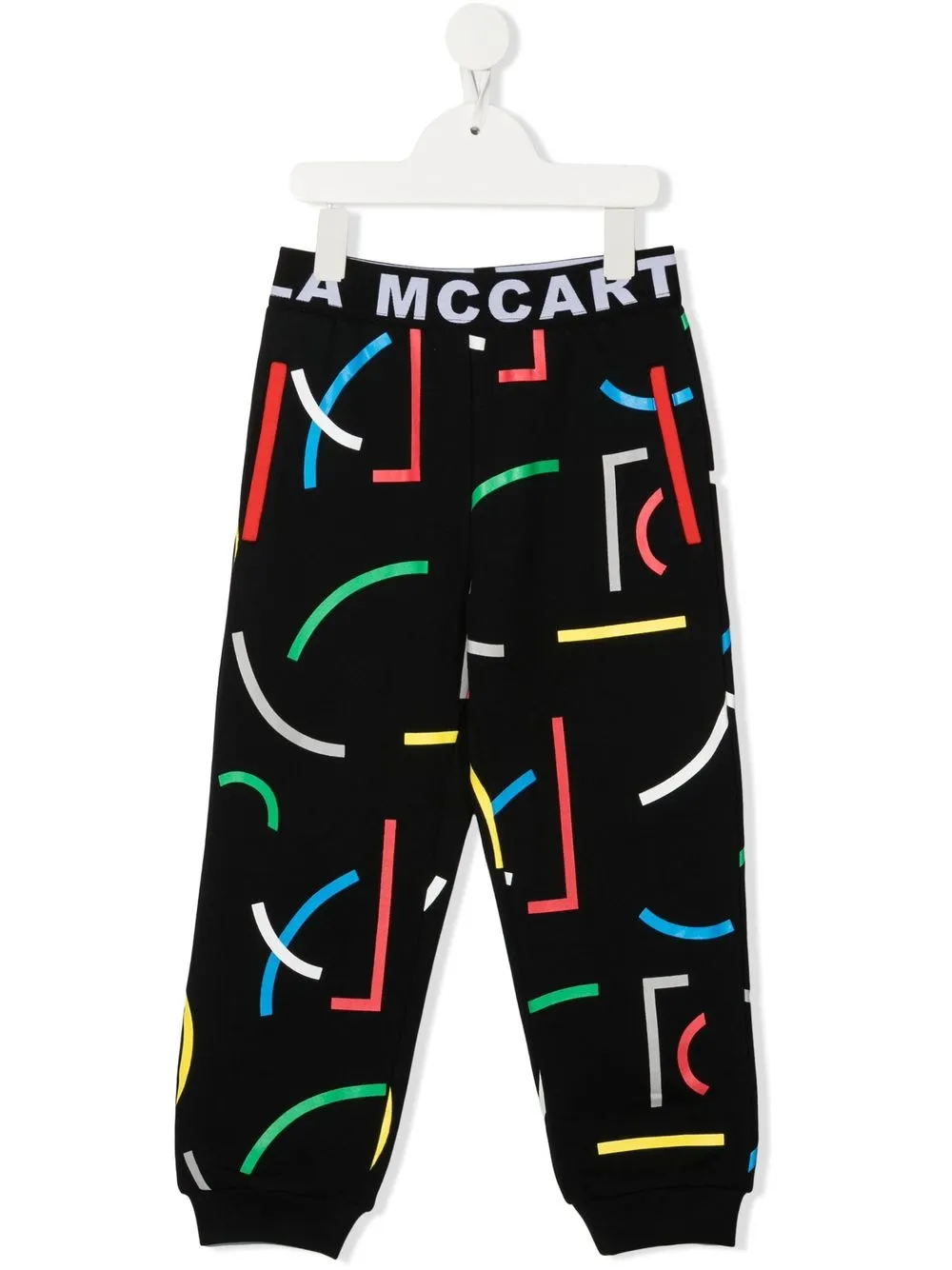 

Stella McCartney Kids pants con logo en la pretina - Negro