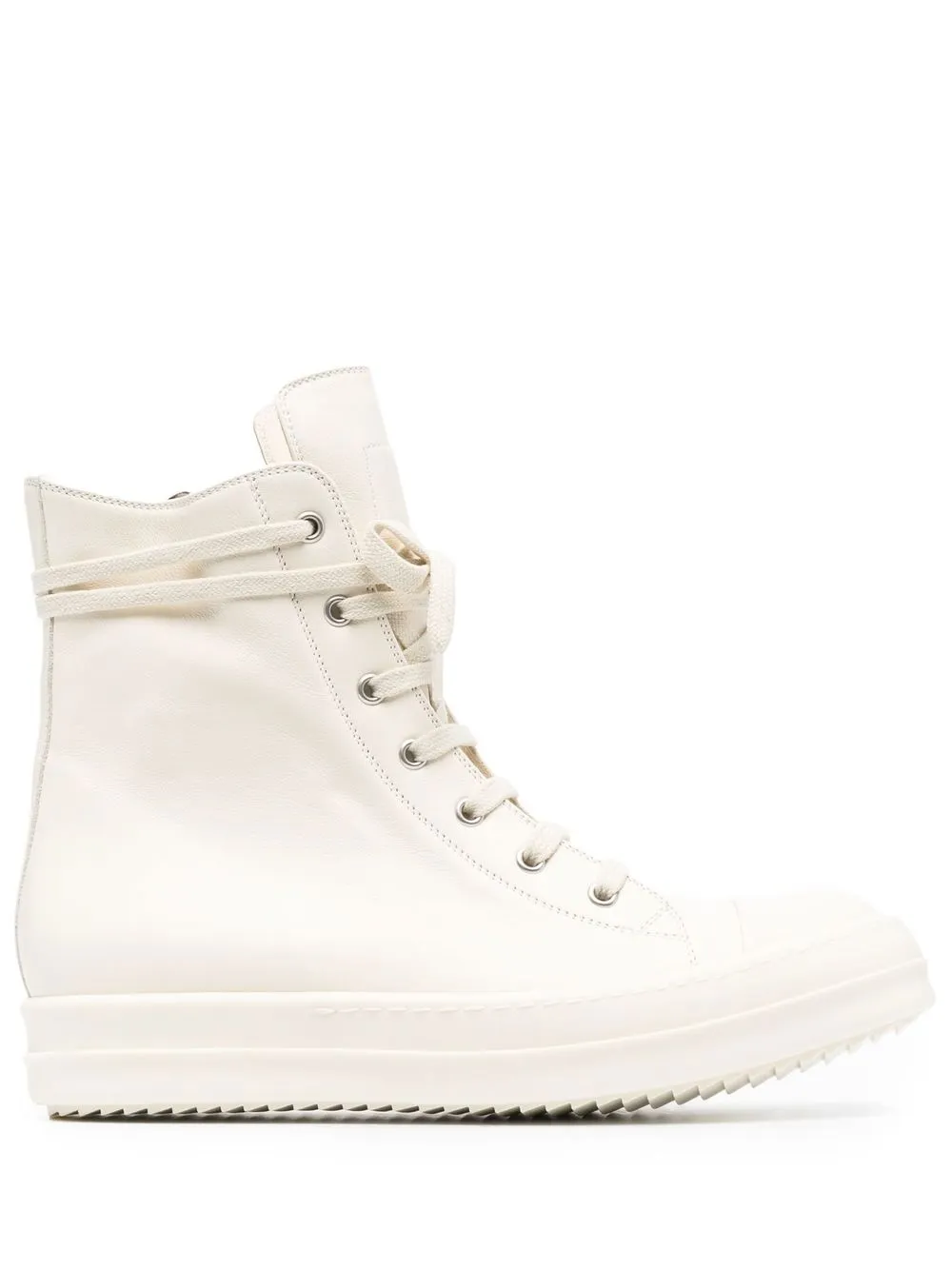 

Rick Owens tenis altos con agujetas - Neutro