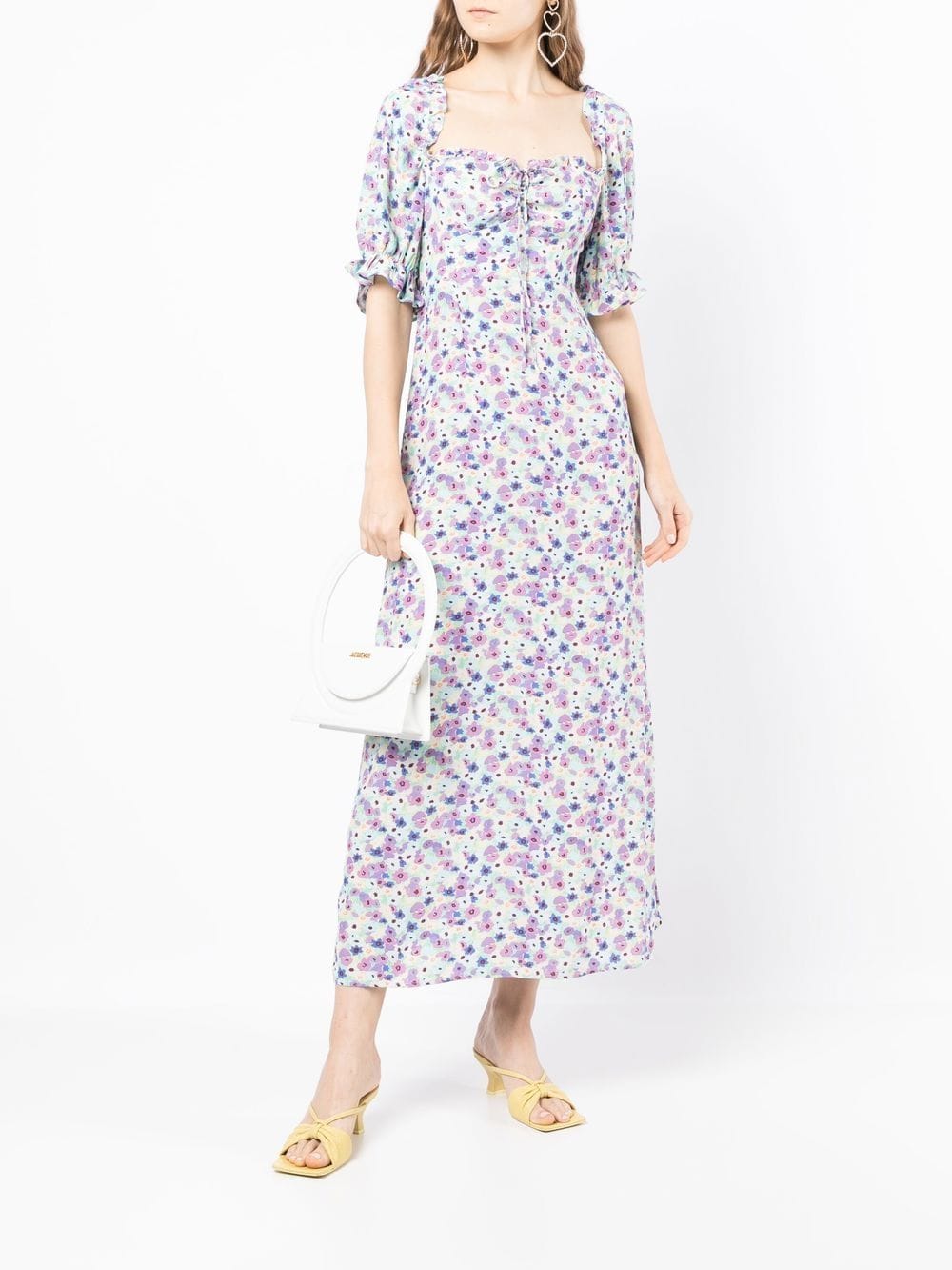 Rixo Midi-jurk met bloemenprint - Paars