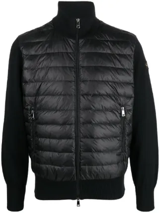 Paul Shark padded panel Knitted Jacket Black FARFETCH UK