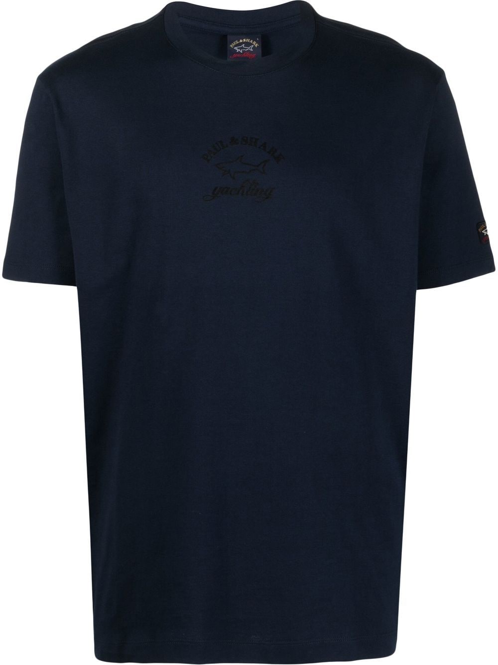 Image 1 of Paul & Shark logo-print cotton T-shirt