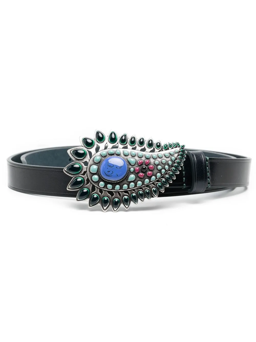 

Isabel Marant studded-buckle leather belt - Green