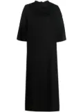 Zeus+Dione Triiris geometric-embroidered linen dress - Black