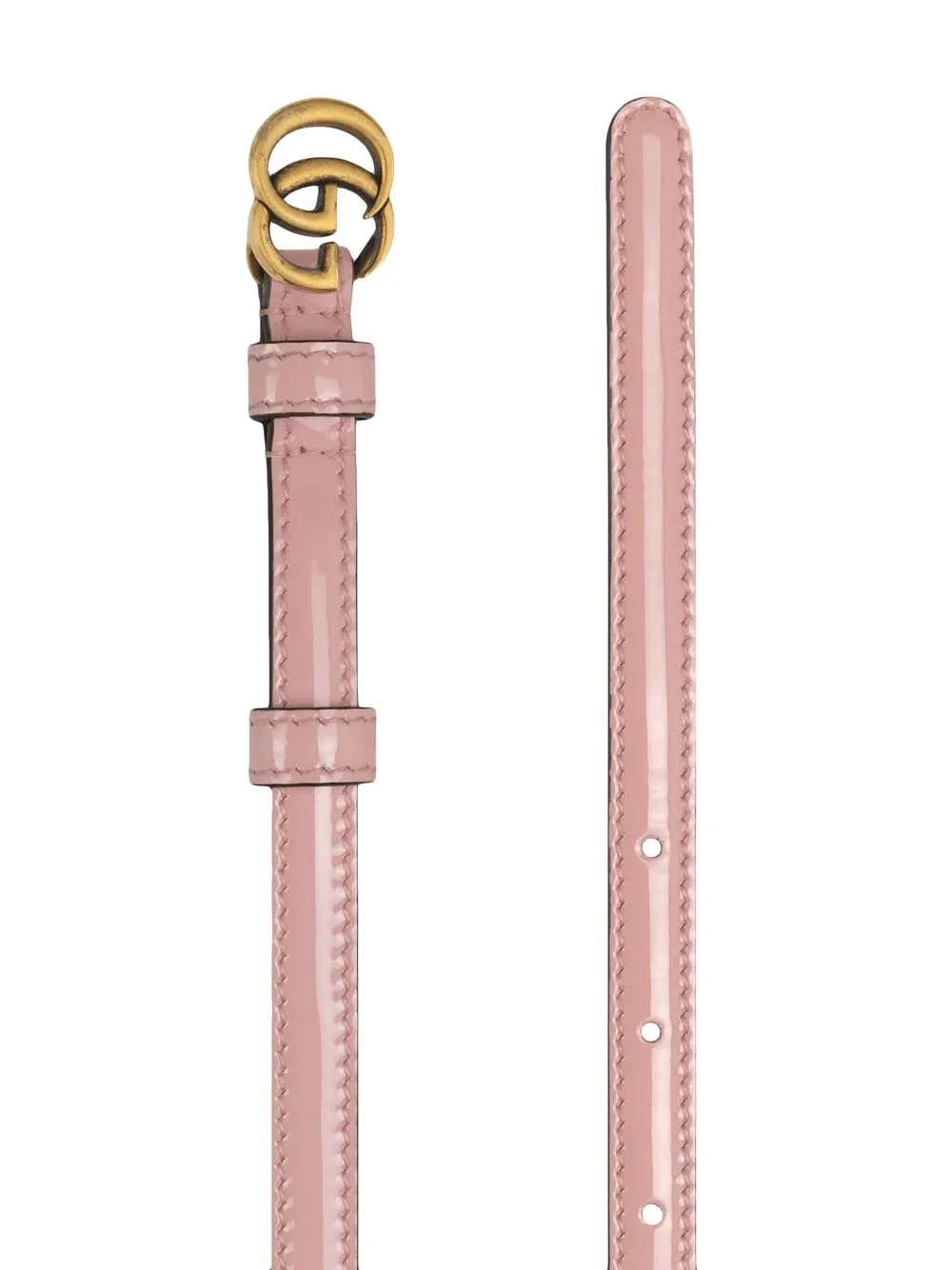 Image 2 of Gucci Double G patent leather belt