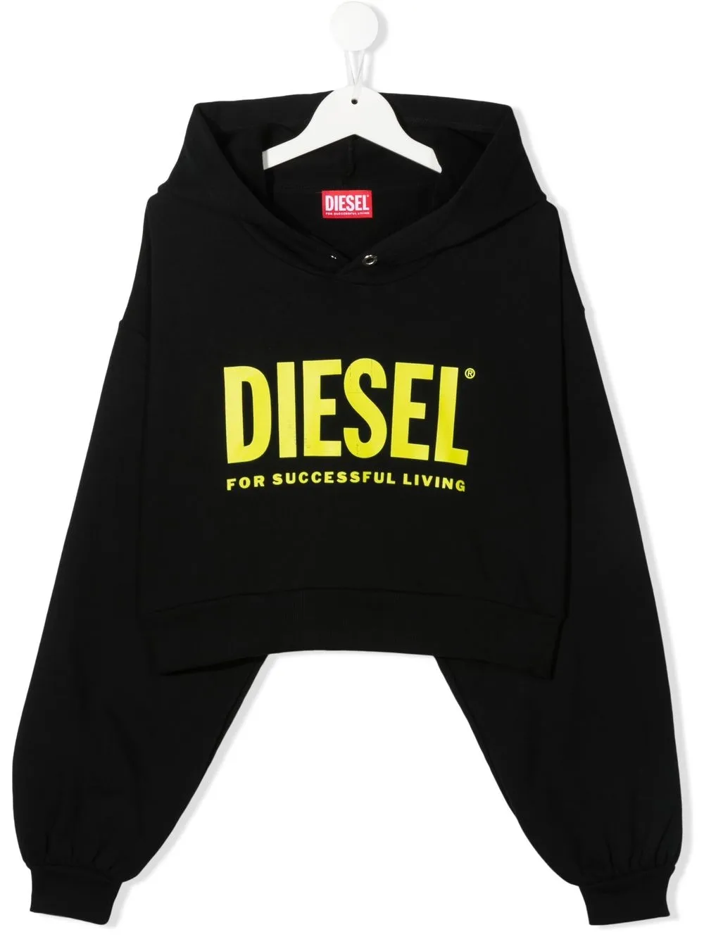 

Diesel Kids hoodie con logo estampado - Negro