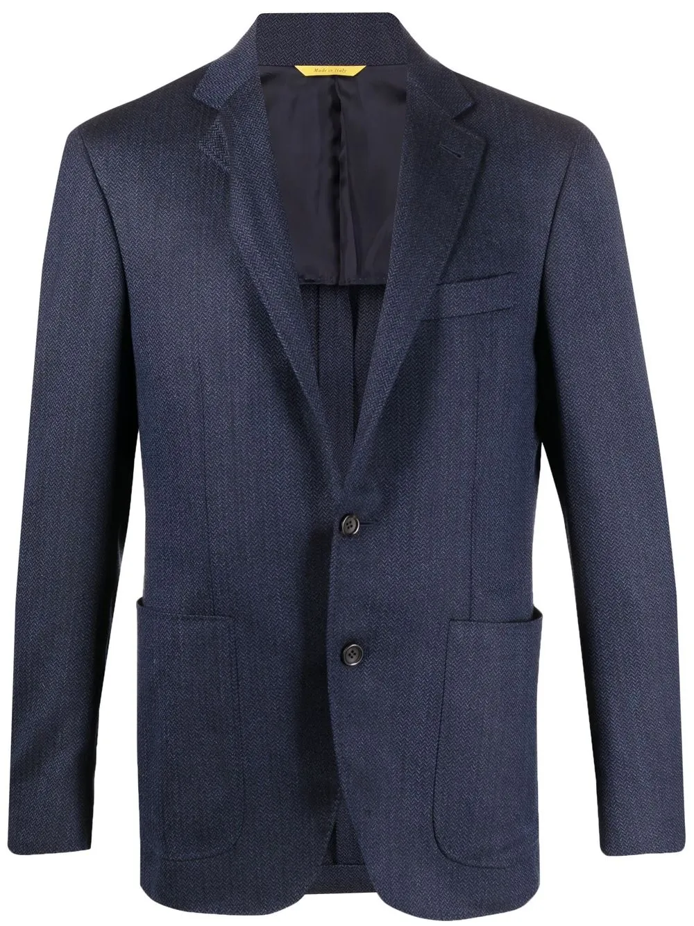 

Canali blazer con motivo de espiga - Azul