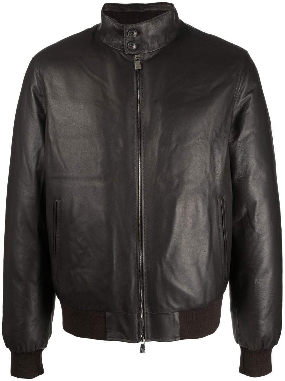 Corneliani Padded Leather Jacket - Farfetch