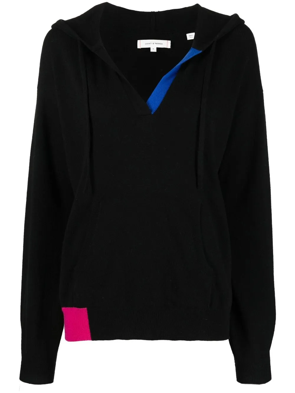 

Chinti and Parker hoodie tejido con diseño color block - Negro