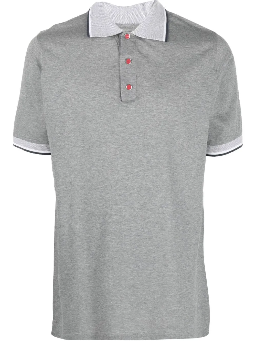 

Kiton contrasting-collar polo shirt - Grey