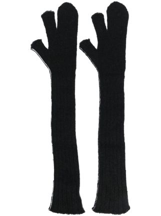 MM6 Maison Margiela ribbed-knit alpaca-wool Gloves - Farfetch