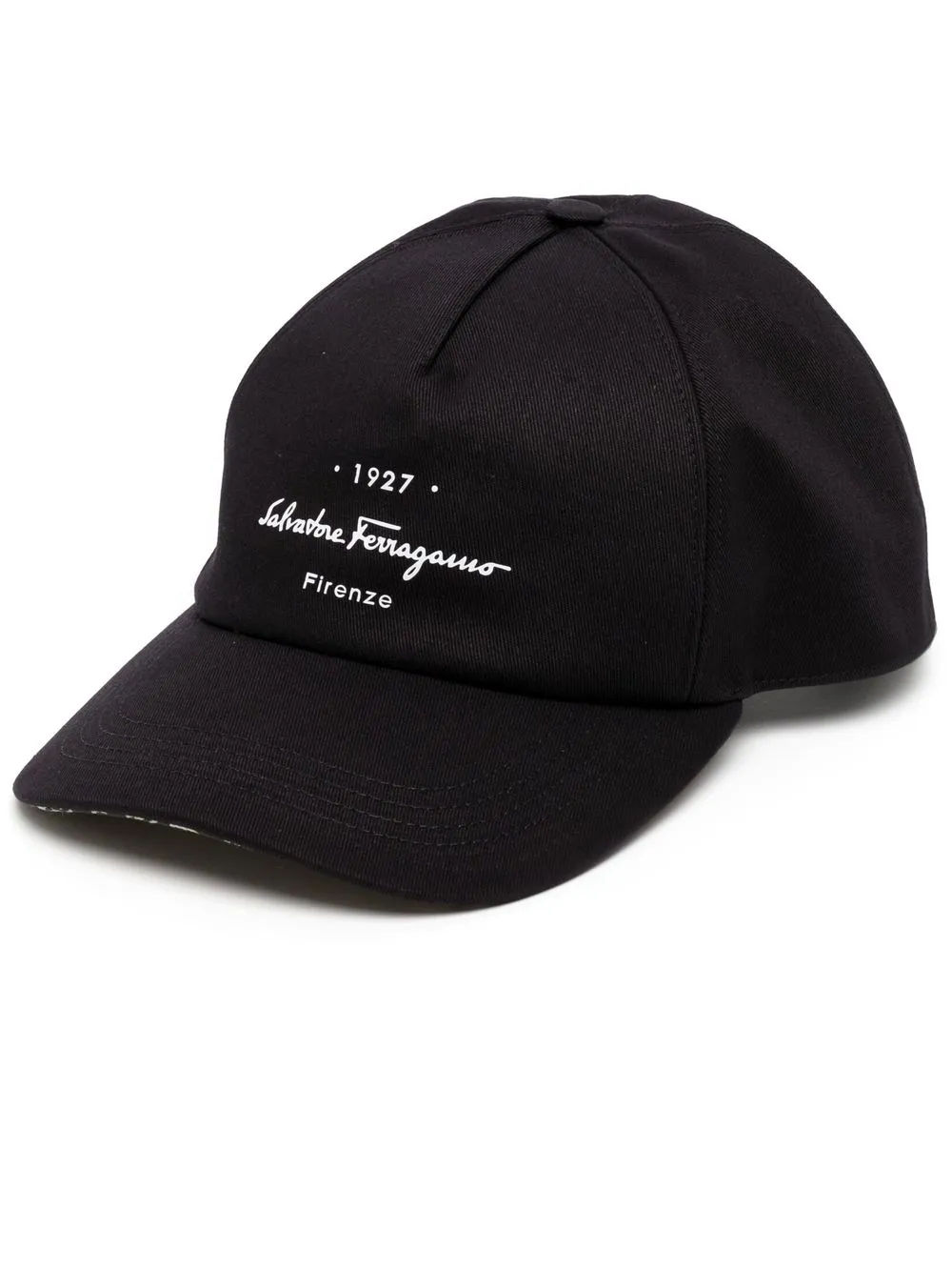 

Salvatore Ferragamo logo-print baseball cap - Black