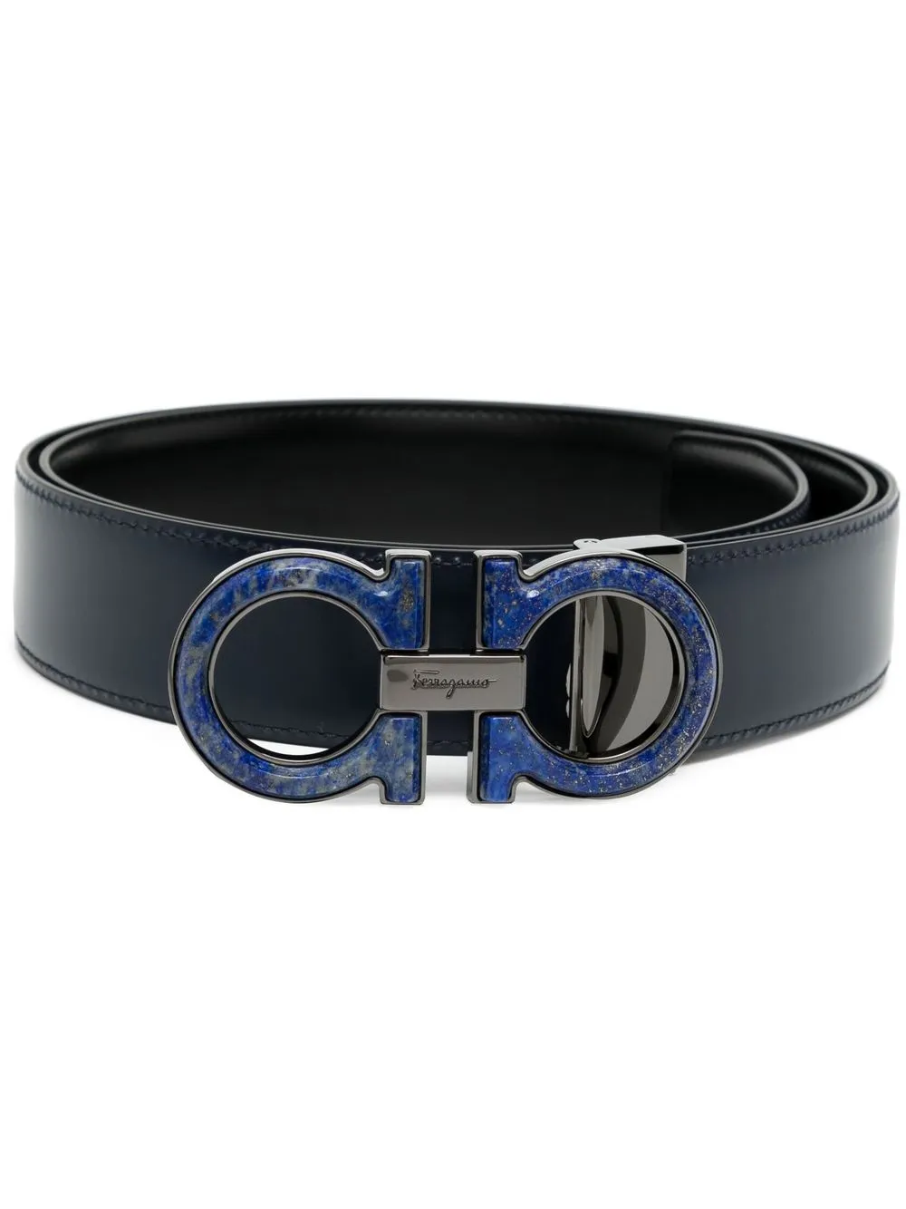 

Ferragamo Gancini reversible buckle belt - Black