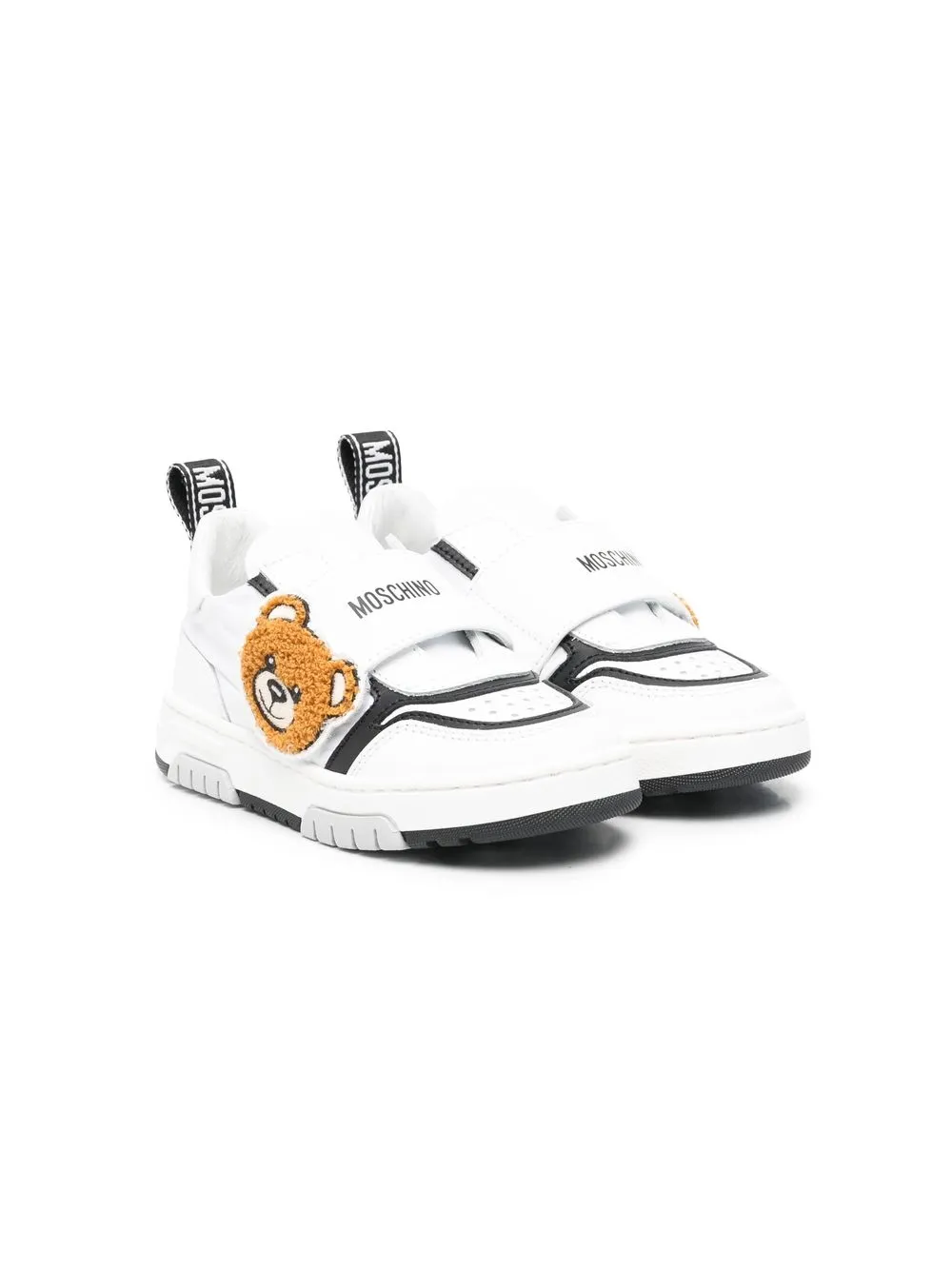 

Moschino Kids tenis con parche del logo - Blanco