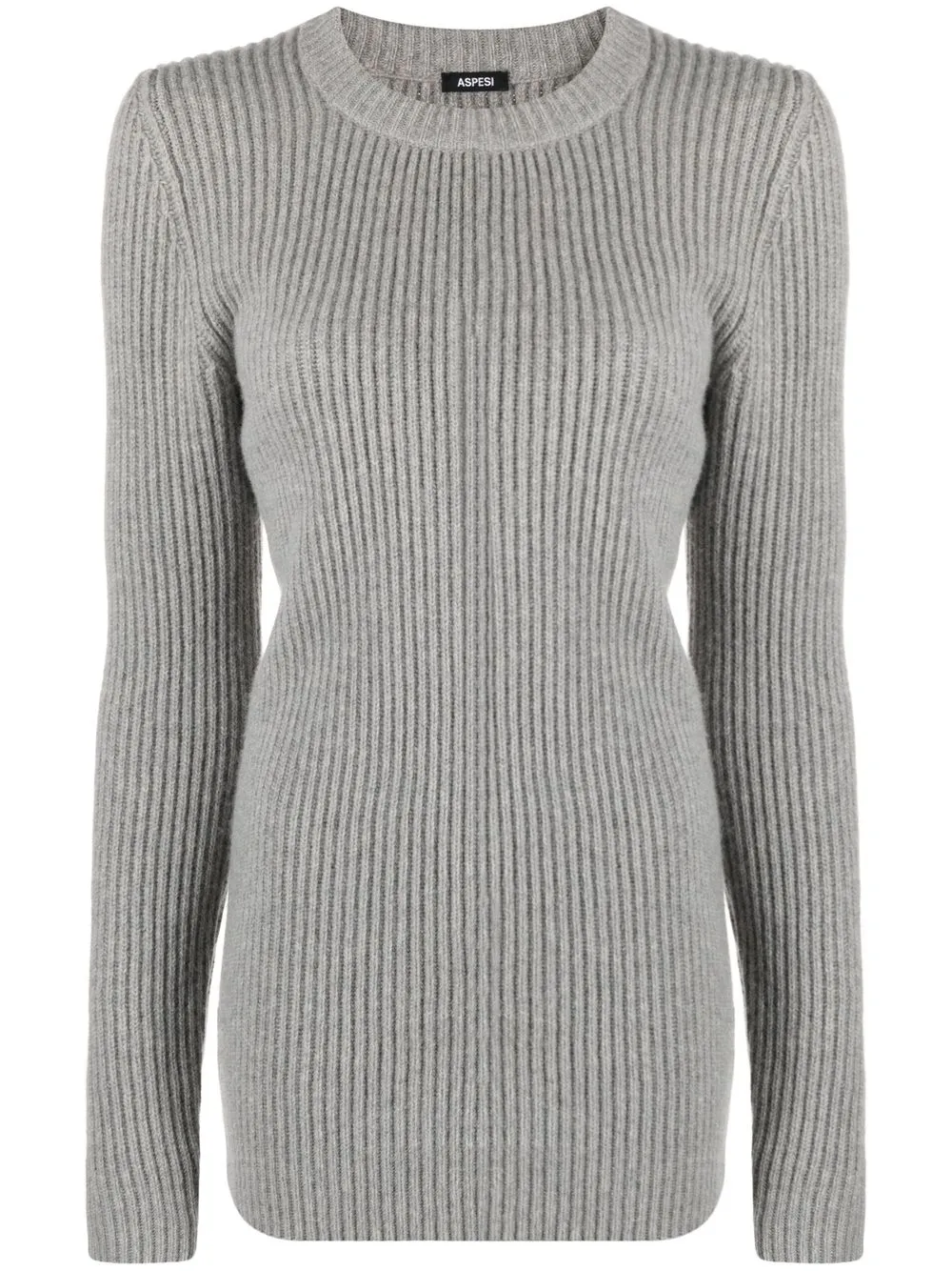 

ASPESI ribbed-knit crew-neck jumper - Grey