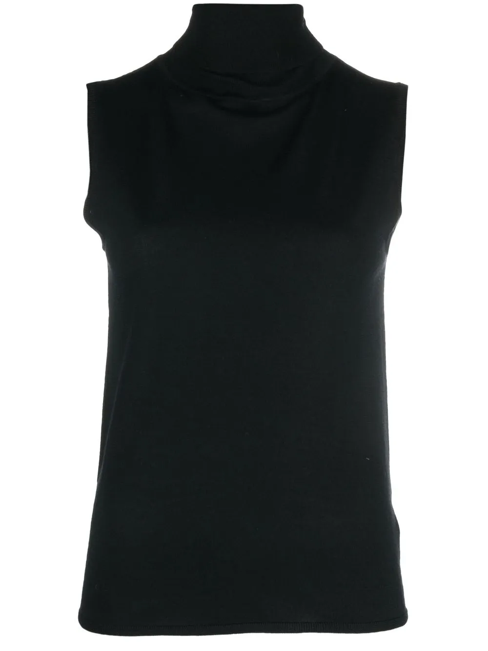 

ASPESI roll-neck sleeveless top - Black