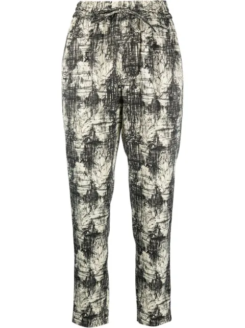 ASPESI pantalones capri con estampado gráfico