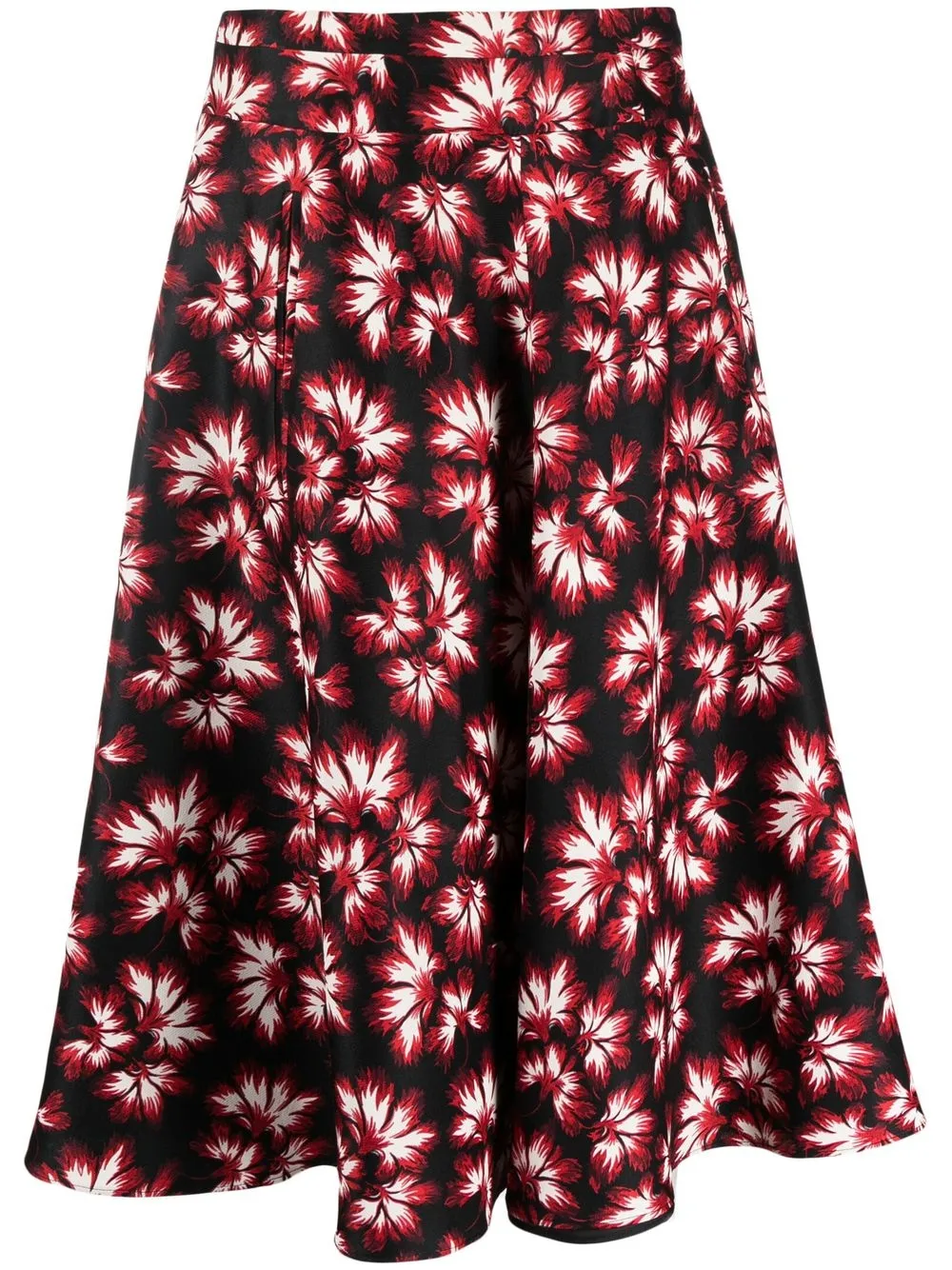 

ASPESI falda acampanada con estampado floral - Negro