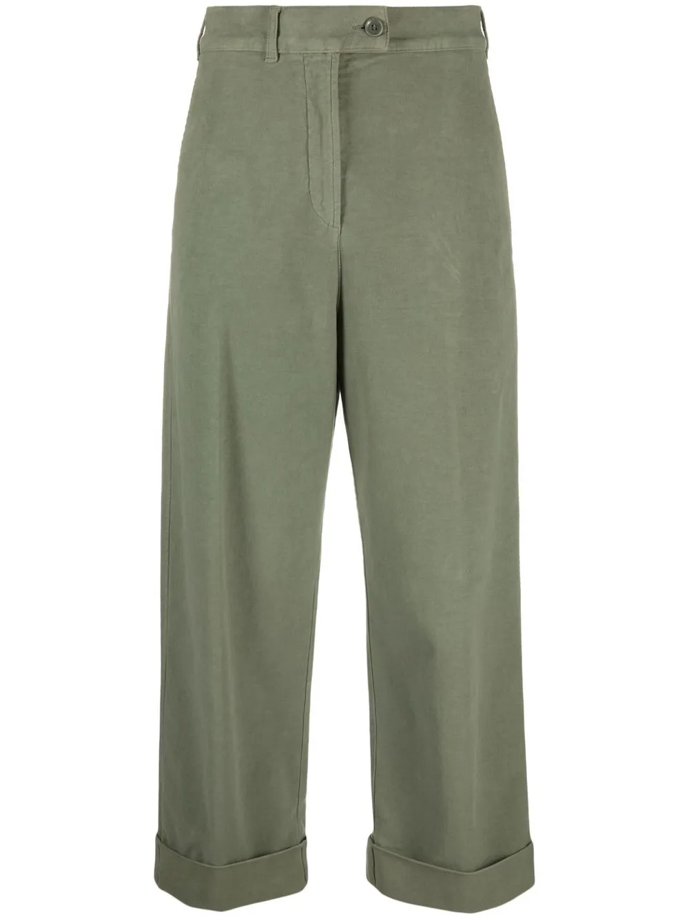 

ASPESI pantalones anchos con tiro alto - Verde