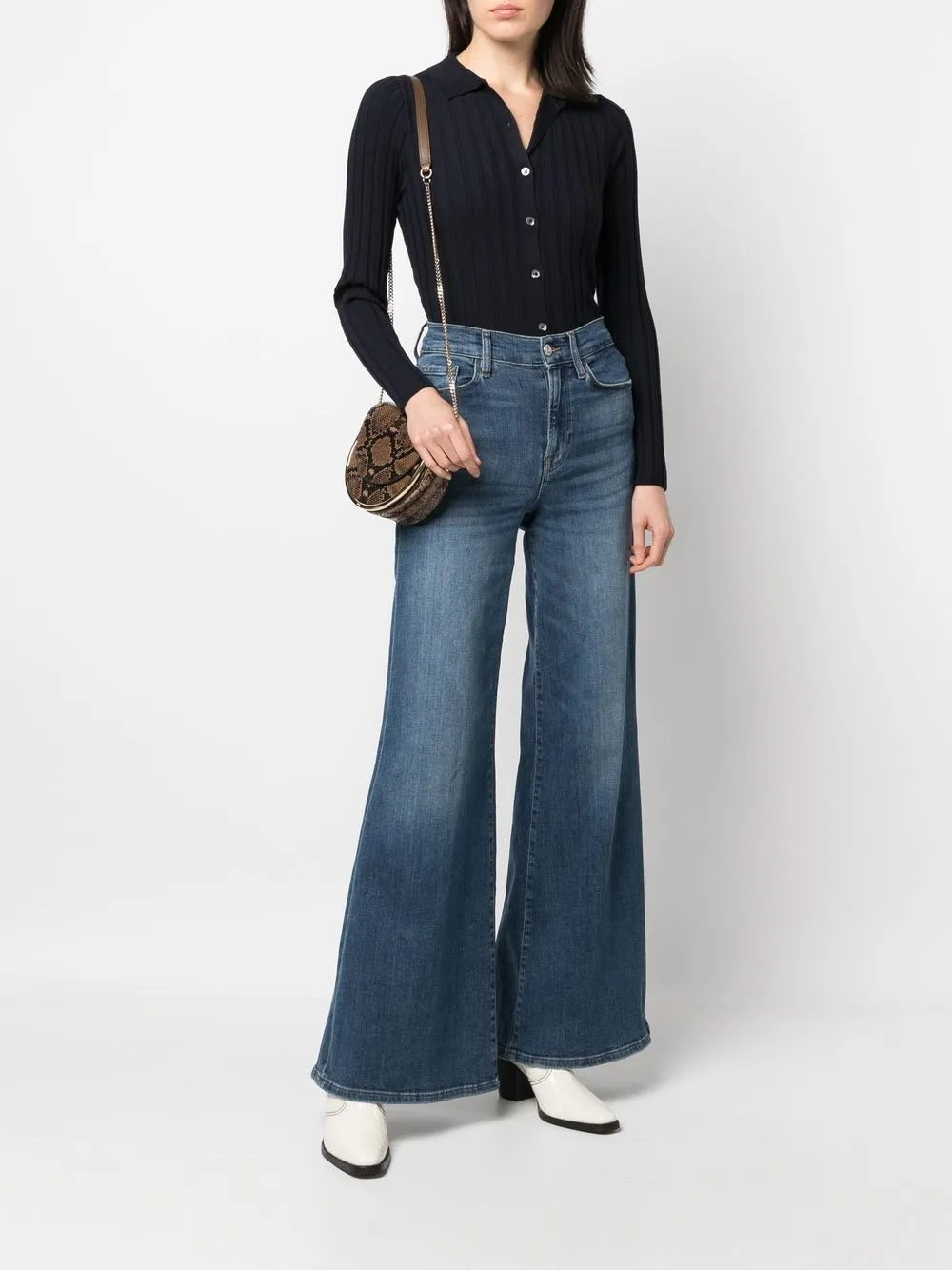 ASPESI Ribgebreid vest - Blauw