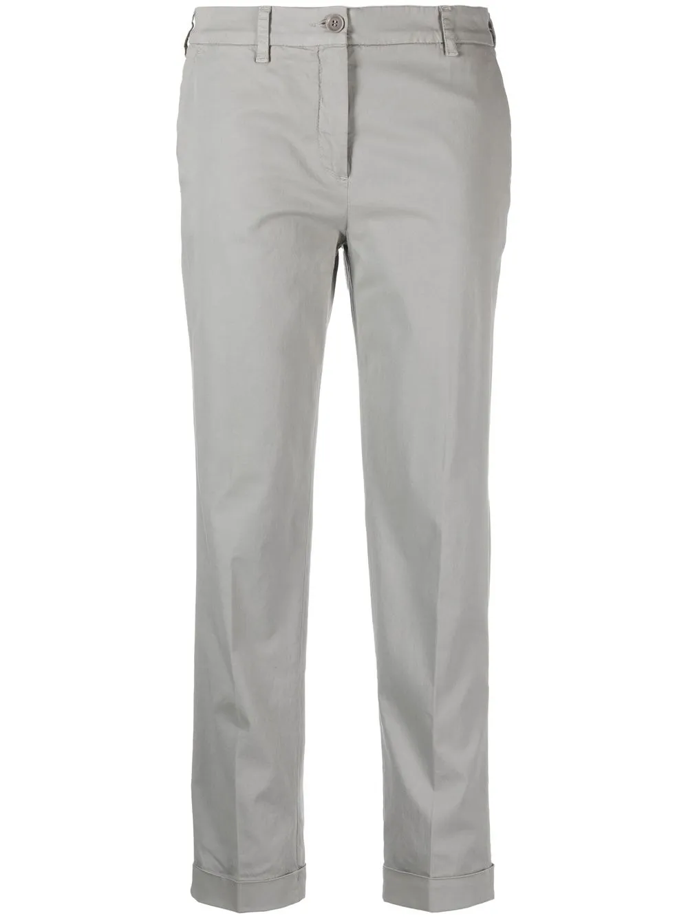 

ASPESI Stretch-Cotton cropped pants - Grey