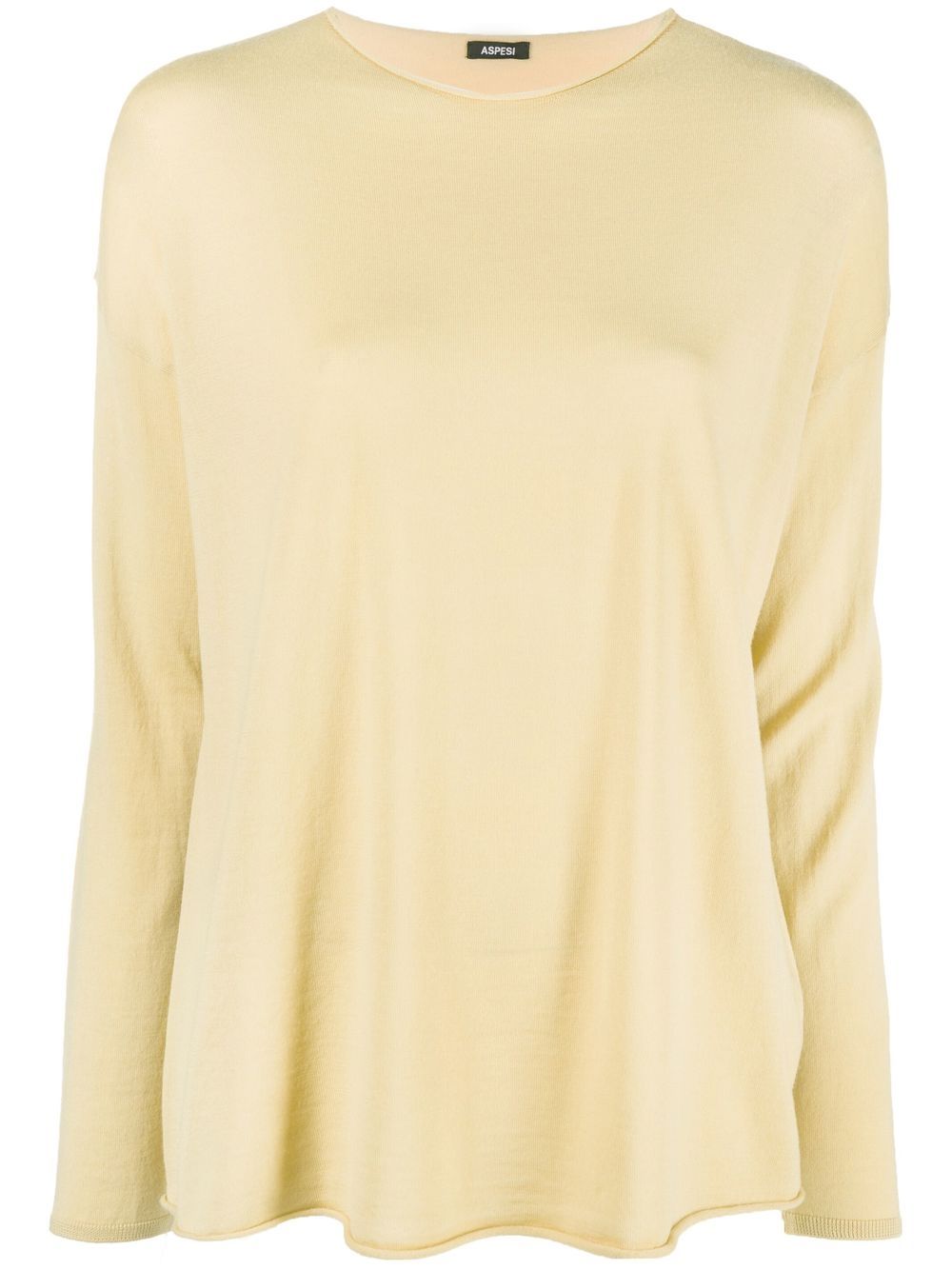 

ASPESI crew neck knitted sweater - Yellow