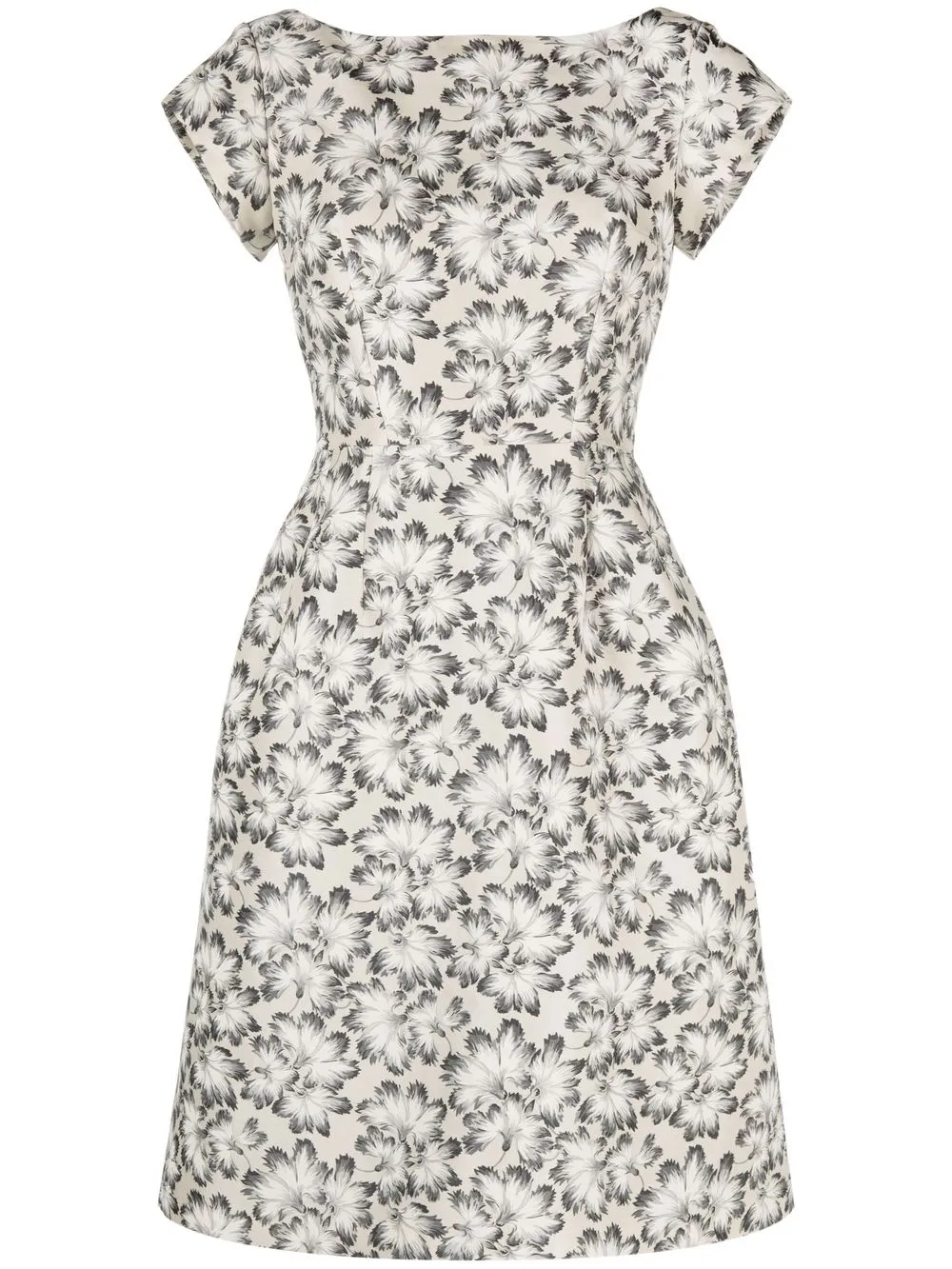 

ASPESI floral jacquard dress - White