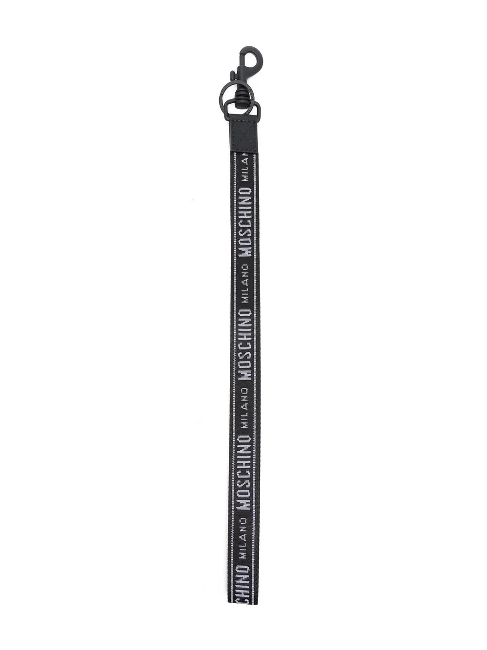 

Moschino llavero con logo en intarsia - Negro