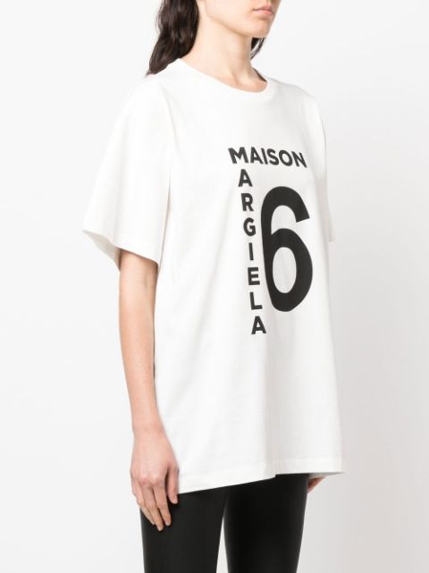 MM6 Maison Margiela logo-print Cotton T-shirt - Farfetch