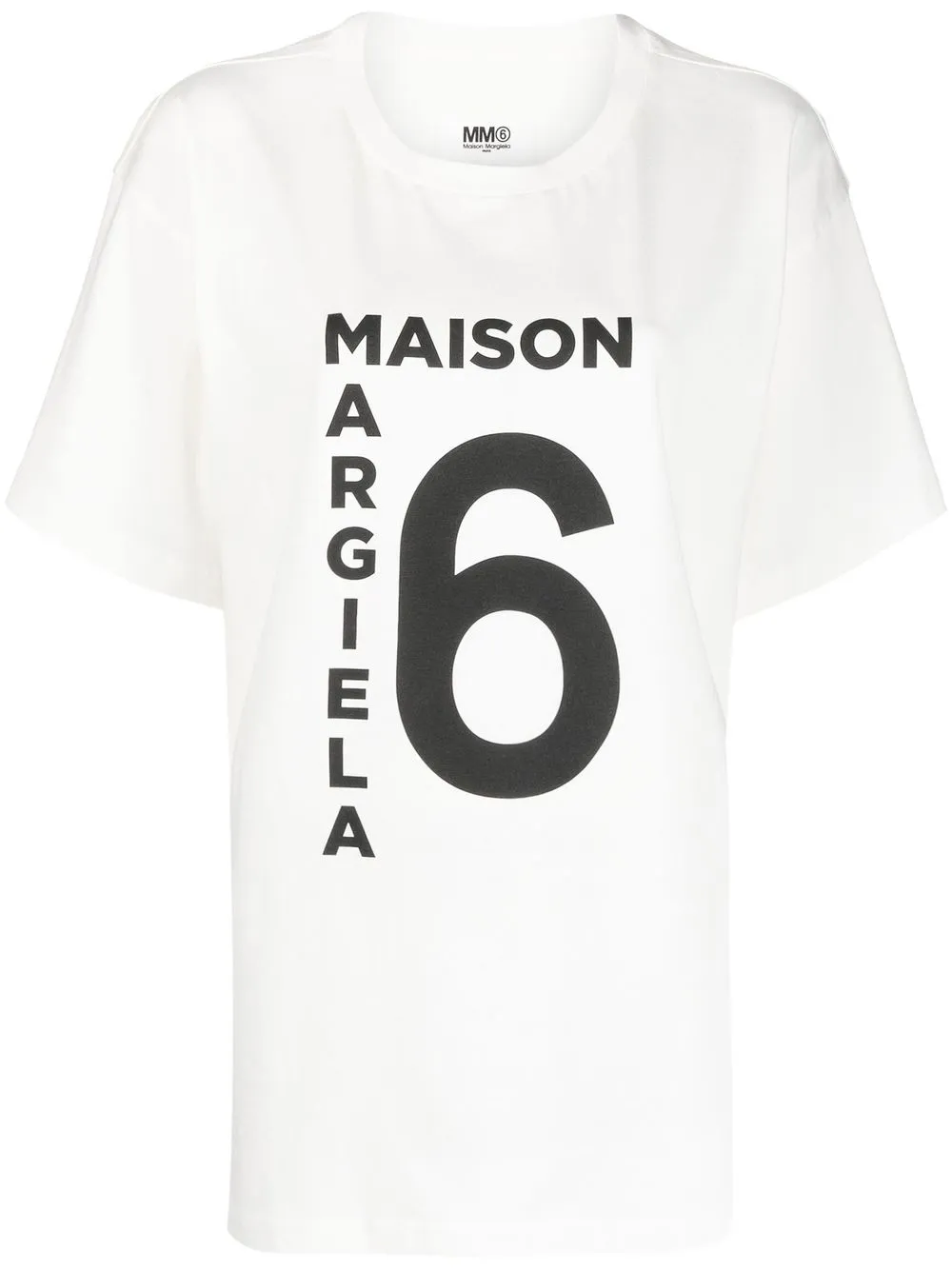 

MM6 Maison Margiela playera con logo estampado - Blanco