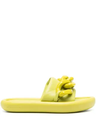 【Stella McCartney】チェーン装飾 スリッポン スライド adidas by Stella McCartney Slide Shoes - Black | Free