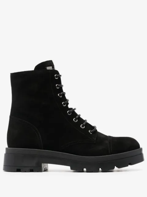 Giuseppe Zanotti Rombos suede combat boots