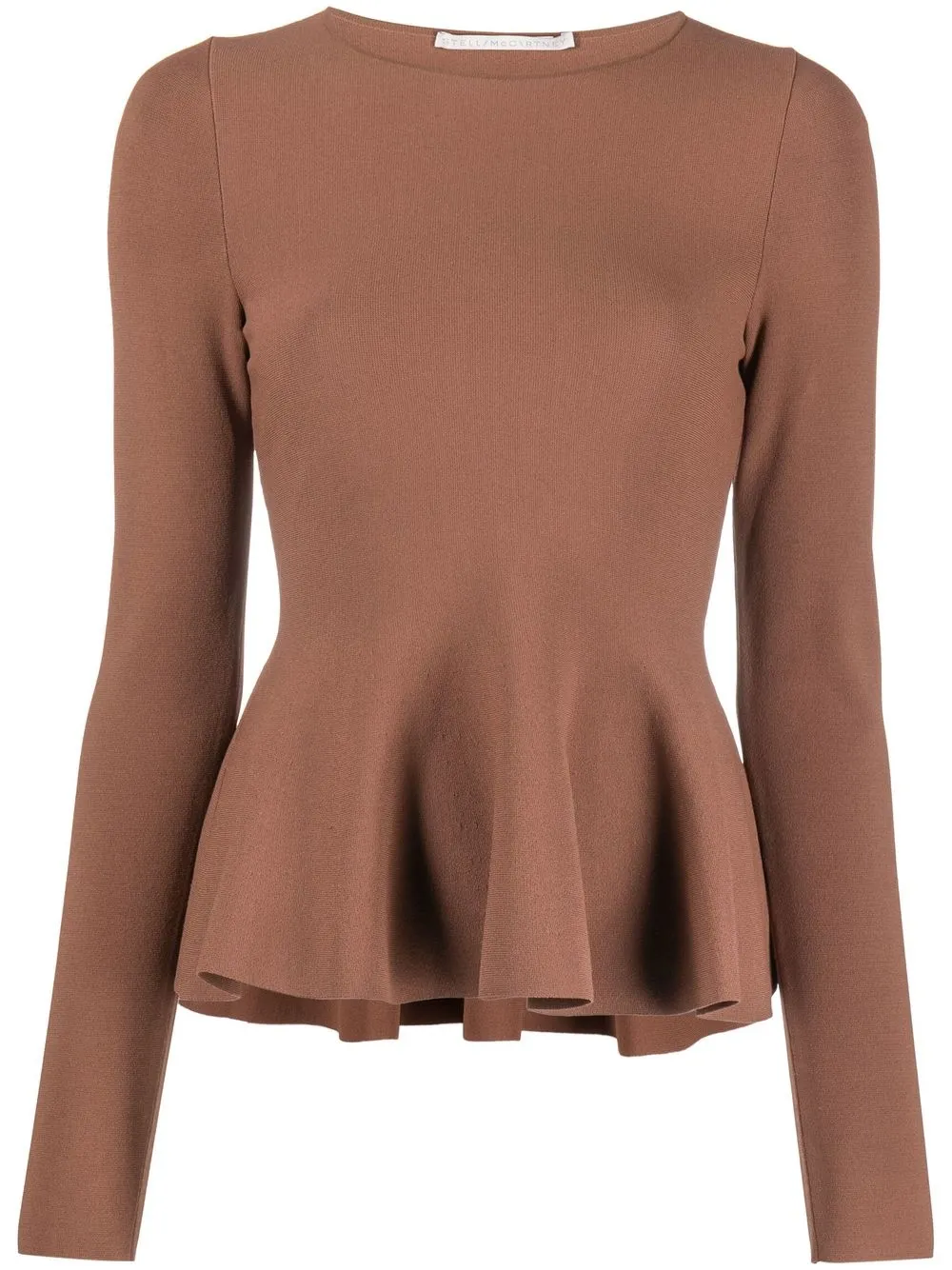 

Stella McCartney peplum-hem long-sleeved jumper - Brown