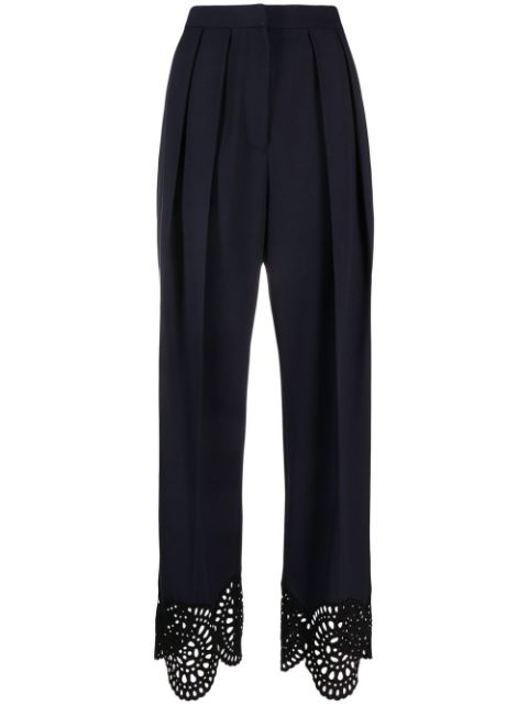 Stella McCartney broderie anglaise-trimmed trousers Women