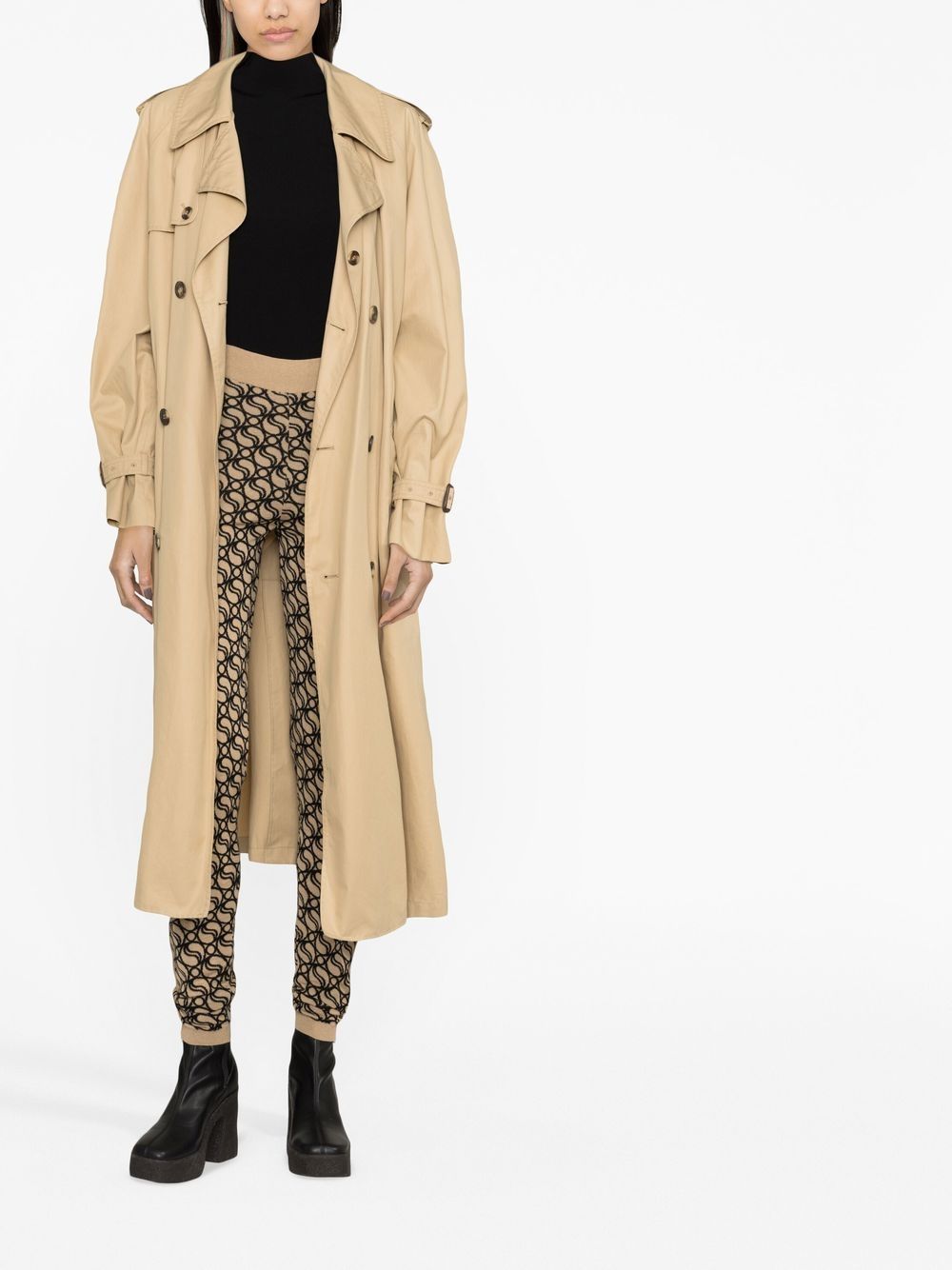 Stella McCartney Broek met wafelpatroon - Bruin