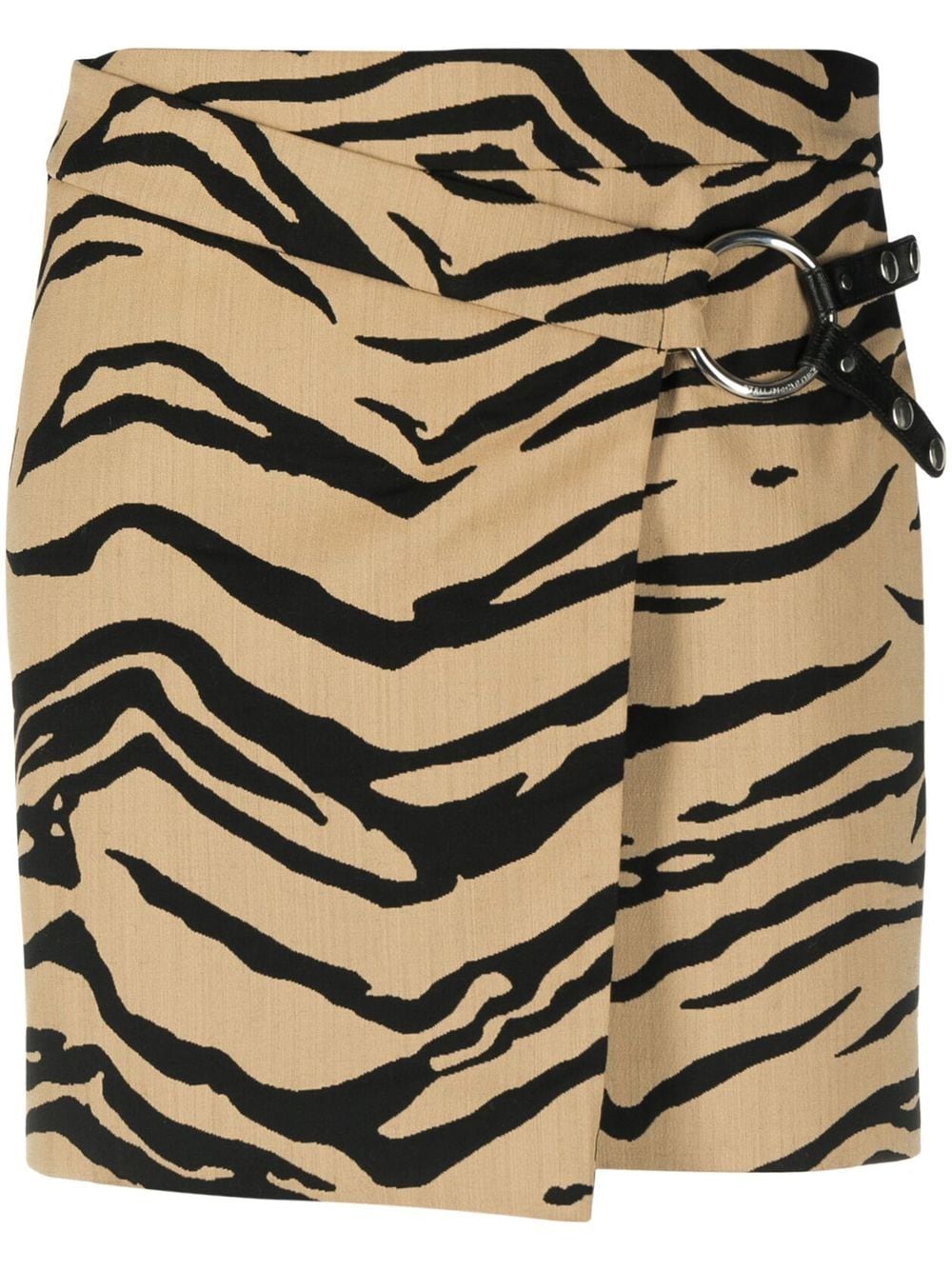zebra-print wrap miniskirt