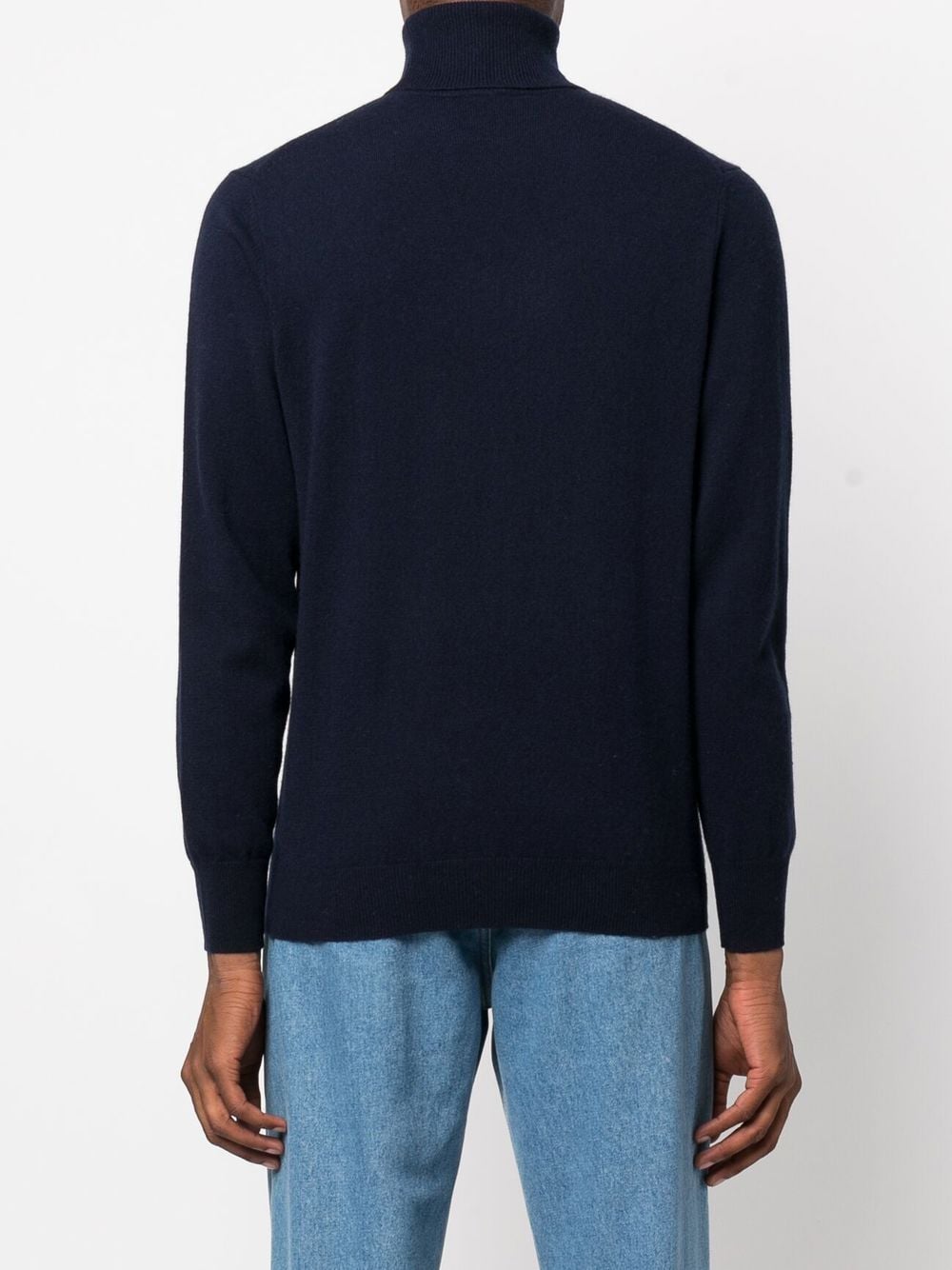 Shop Aspesi Roll-neck Cashmere Jumper In Blue