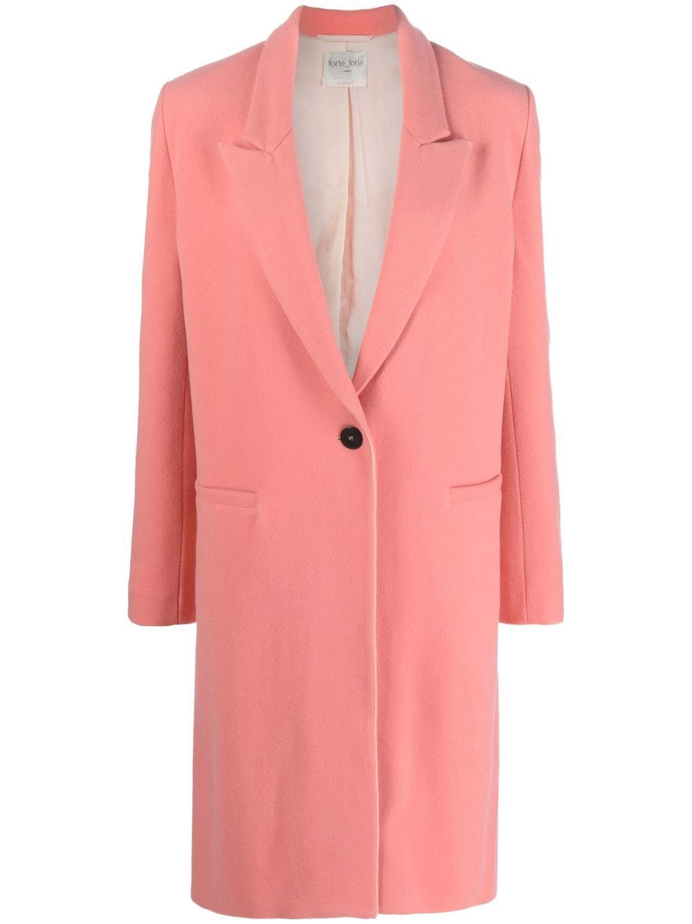 single-breasted wool-cashmere coat