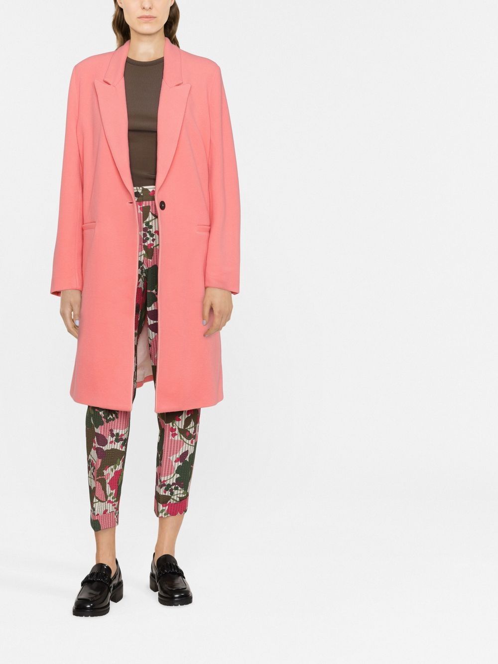 Shop Forte Forte Single-breasted Wool-cashmere Coat In Rosa